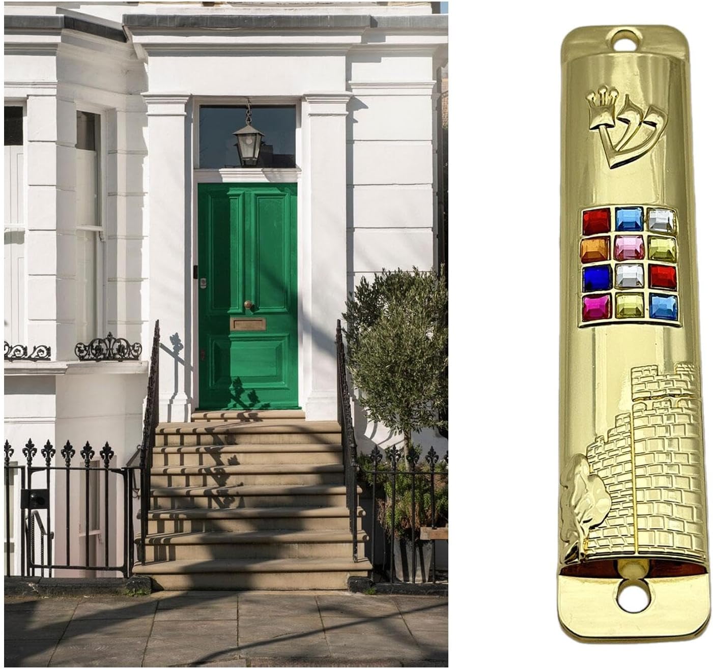 5 Piece Mezuzah Plaque for Door Home Decoration