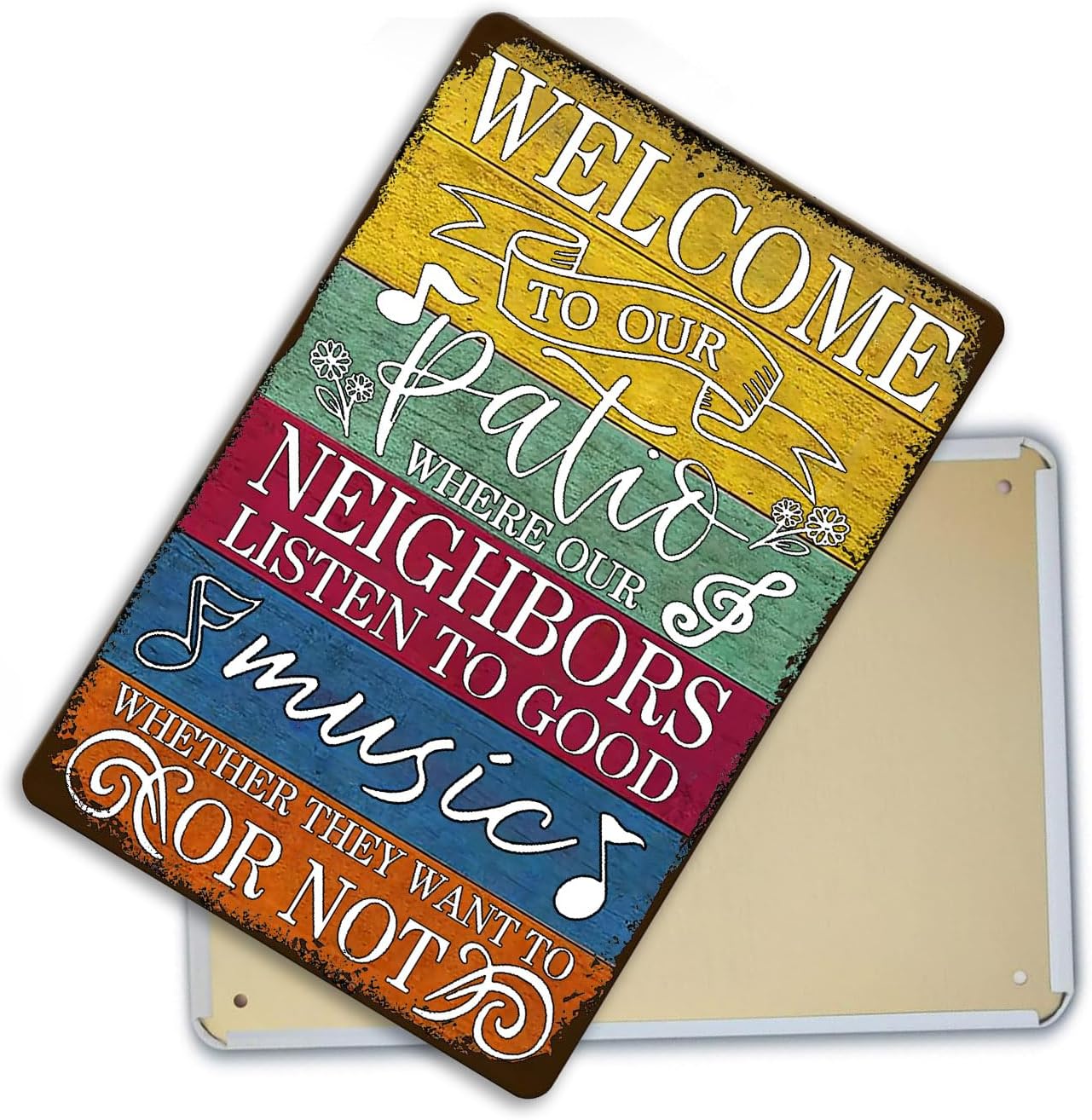 Welcome To Our Patio Personalized Metal Sign 8x12 Inch