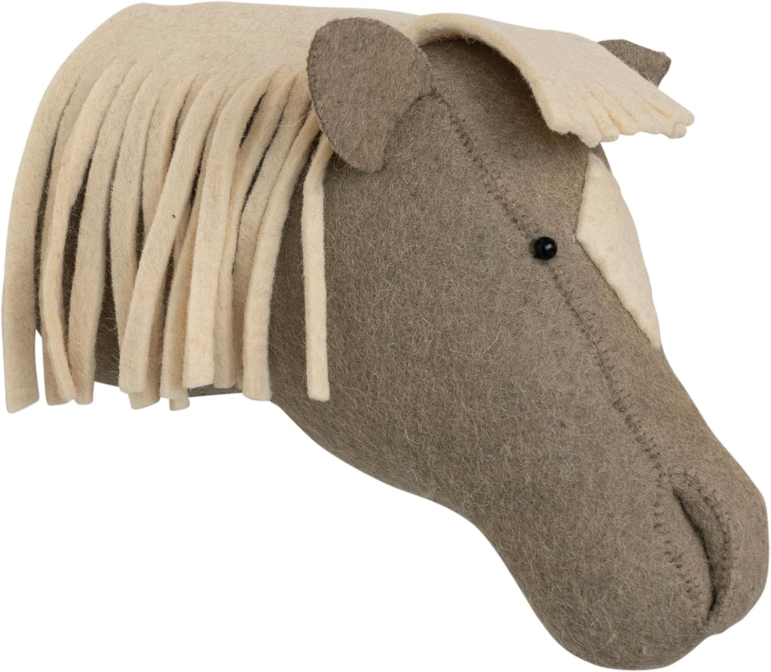 Creative Co Op Handmade Wool Felt Horse Head Wall Hanging