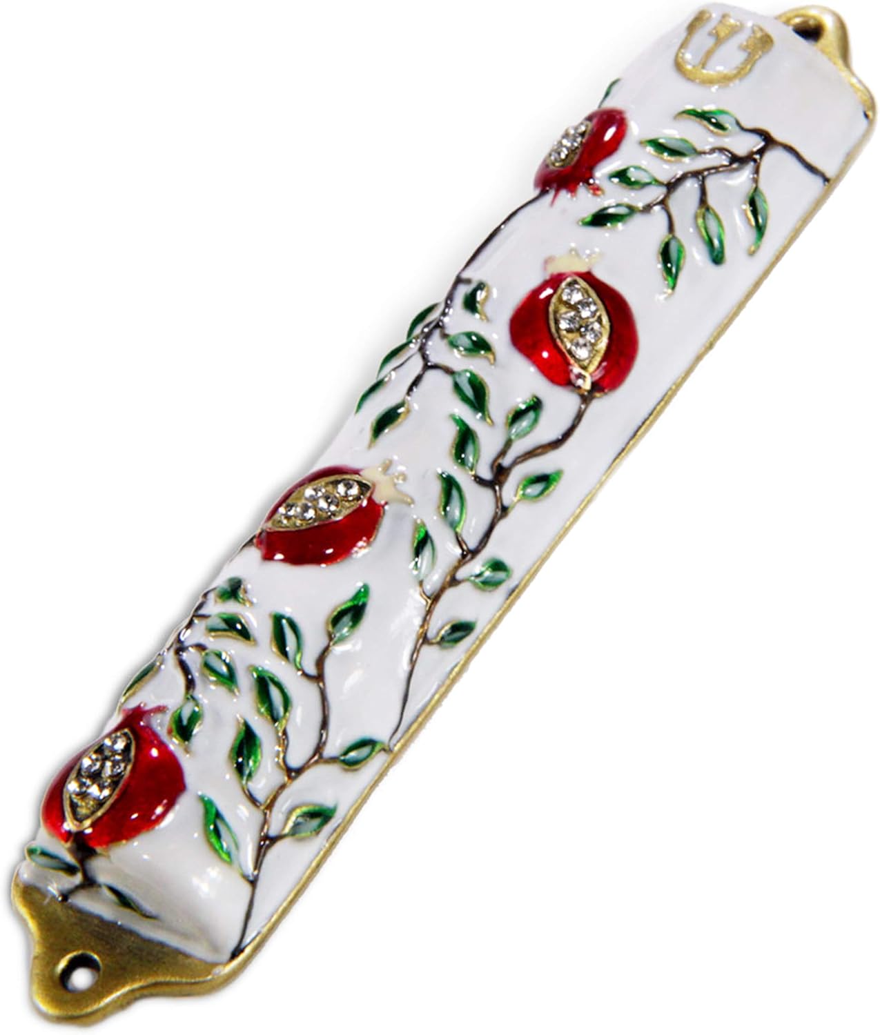 Modern Pomegranate Mezuzah Cover 4 Inch Door Blessing