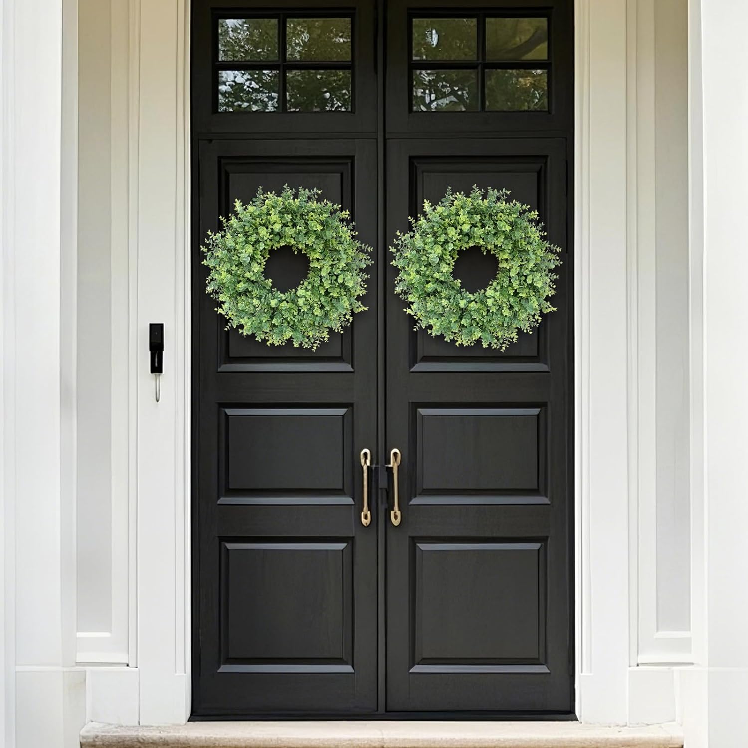 26 Artificial Boxwood Wreath for Front Door Decor