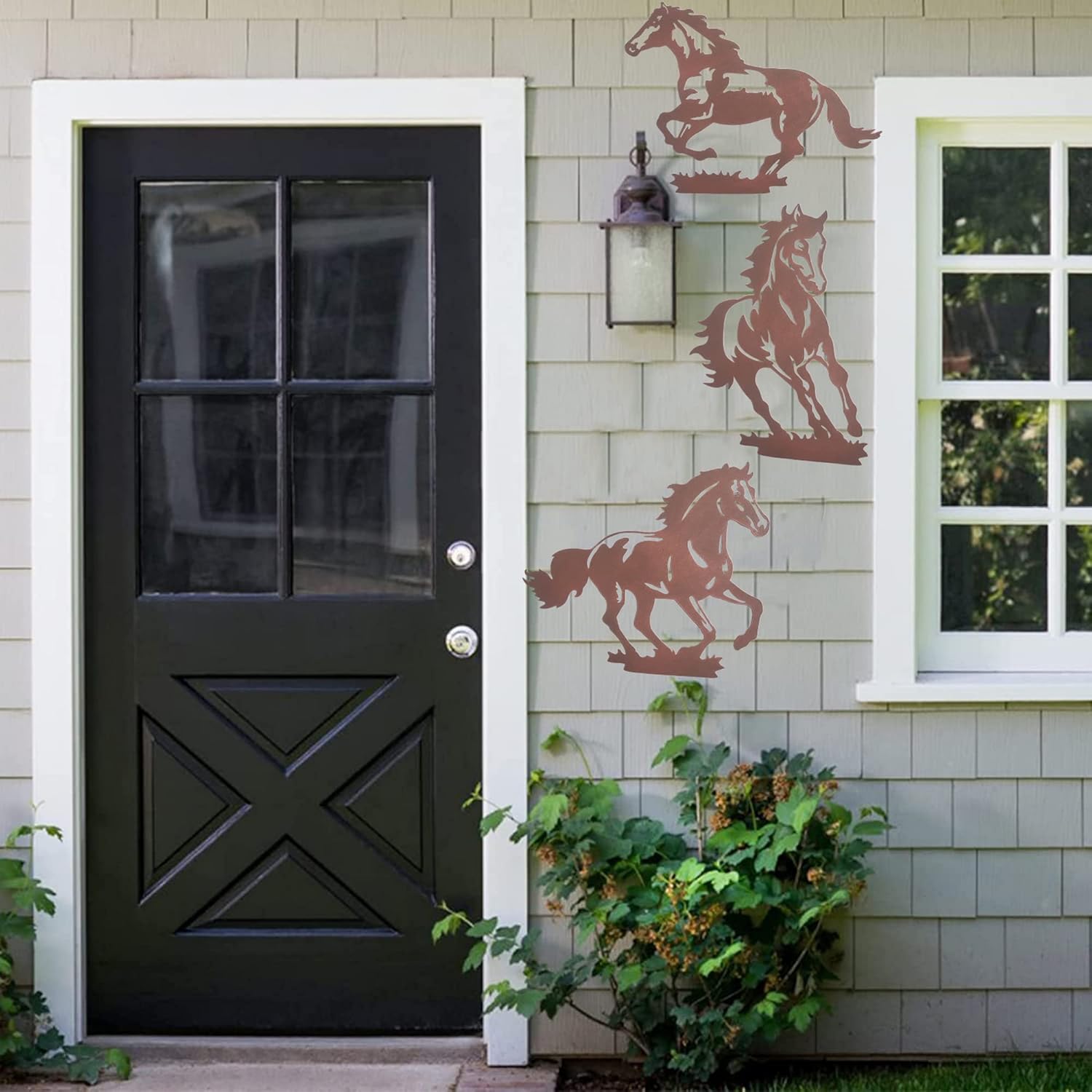 Rustic Metal Horse Wall Art Decor 3 Pack
