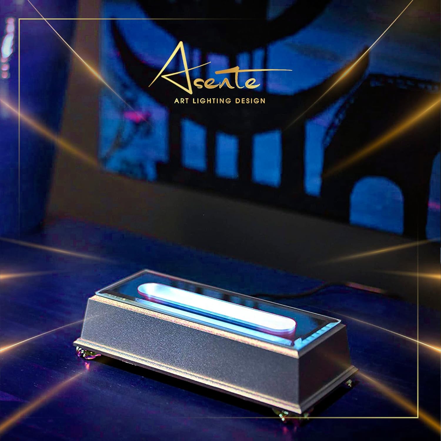ASENTE 6 LED Lighted Mirror Pedestal Stand
