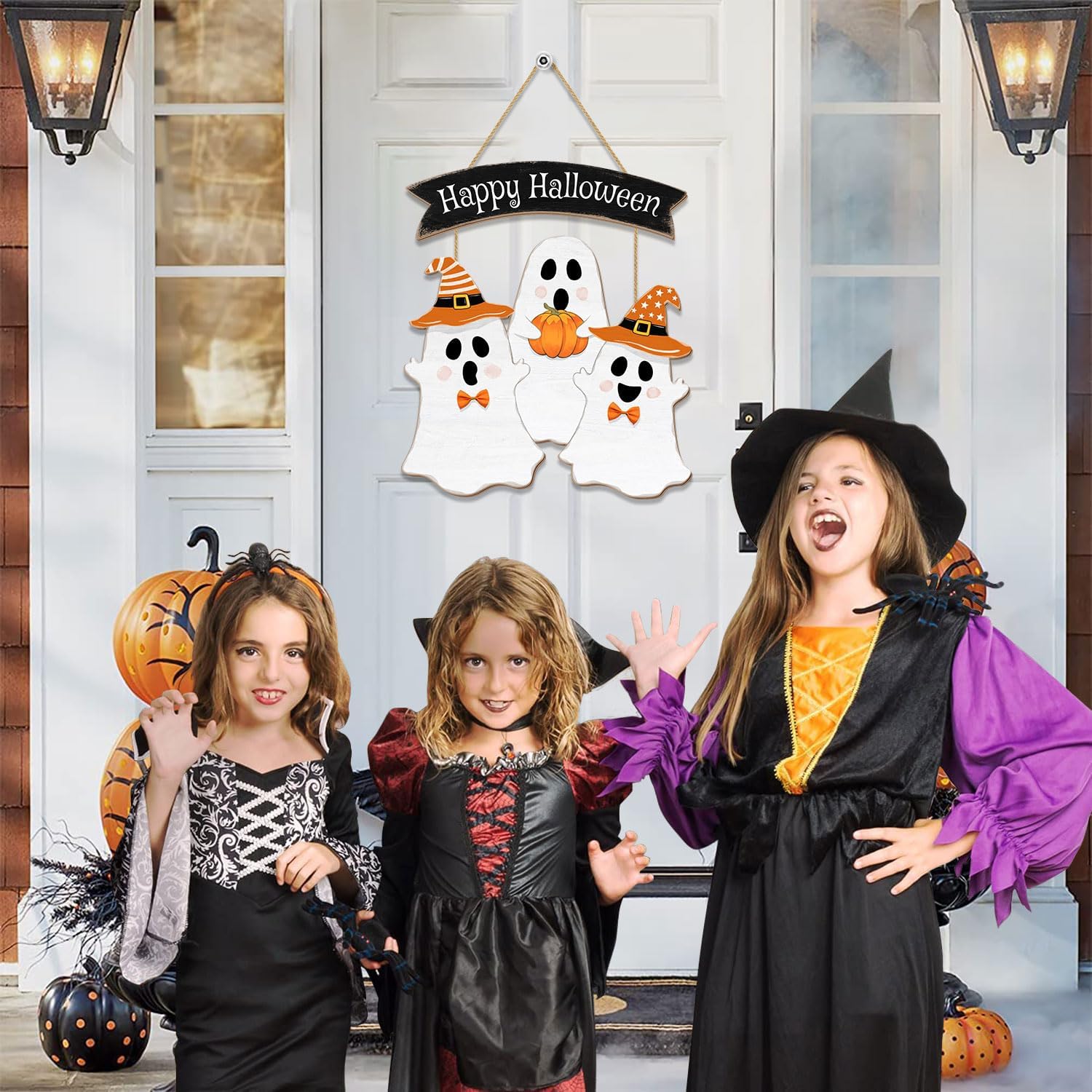 Halloween Ghost Door Sign BOO Decorations