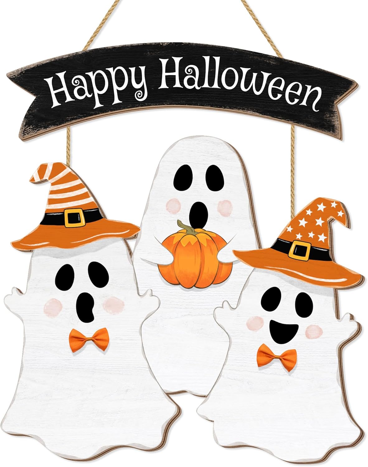 Halloween Ghost Door Sign BOO Decorations