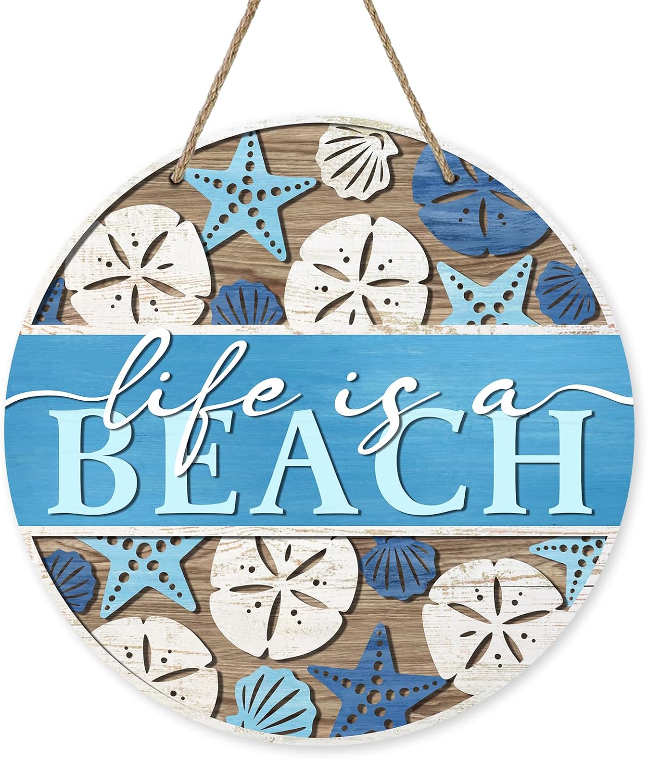 Summer Life is a Beach Blue Front Door Sign