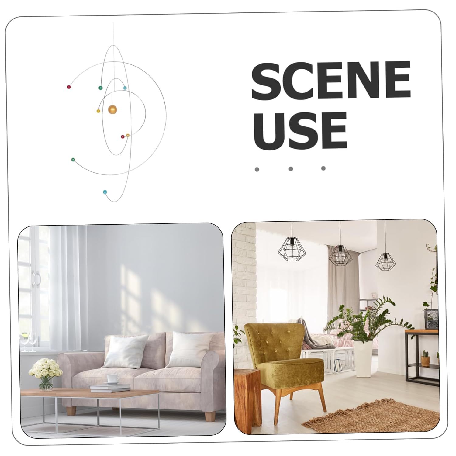 Balanced Dynamic Atom Mobile for Home Decor