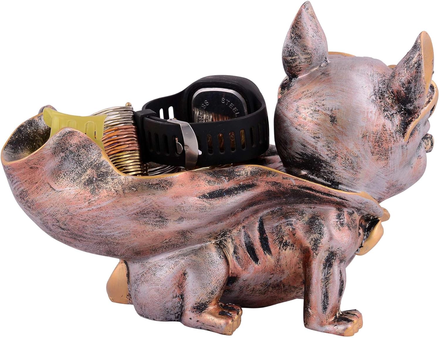 Cool Dog Sculpture with Plate for Home Decor 10