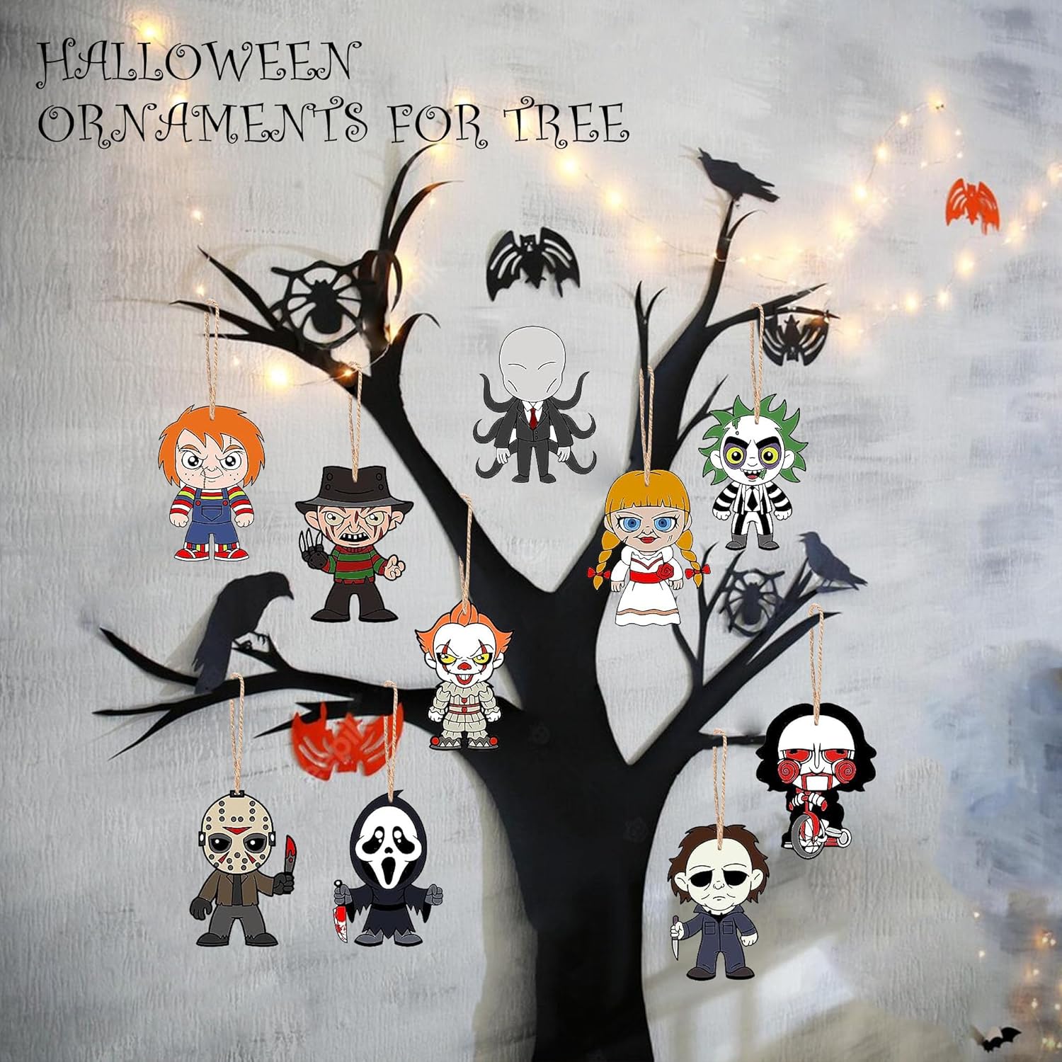 Horror Movies Tree Ornaments Pack of 10