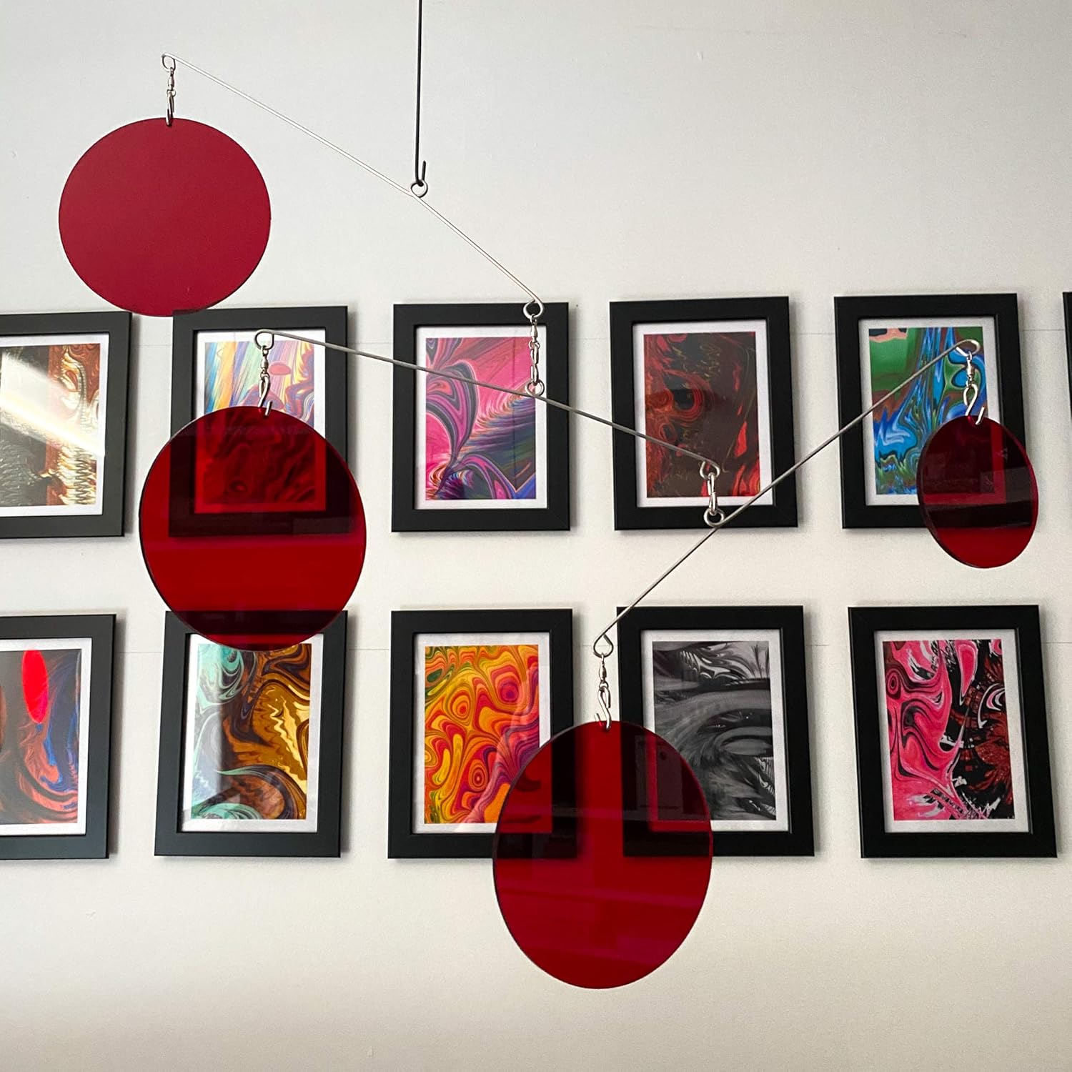 The Luscious Clear Red - Mid Century Modern Hanging Mobile