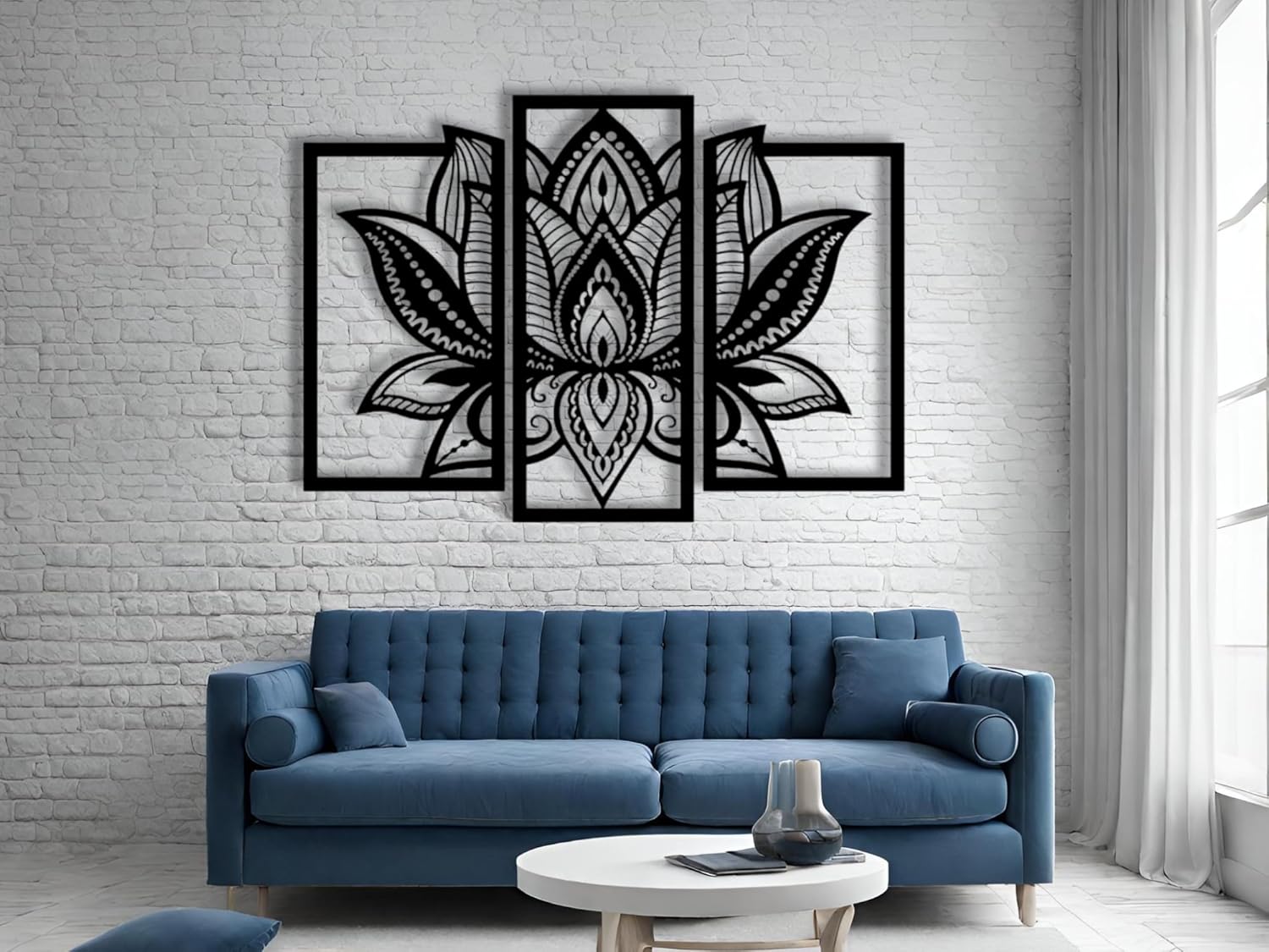Vailla 3D Lotus Flower Wood Wall Art Decor