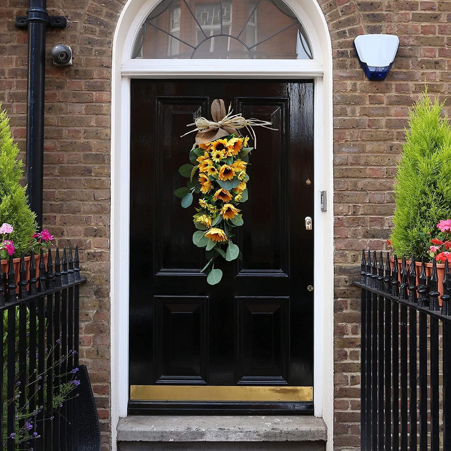 Spring Sunflower Wreath for Front Door Decor