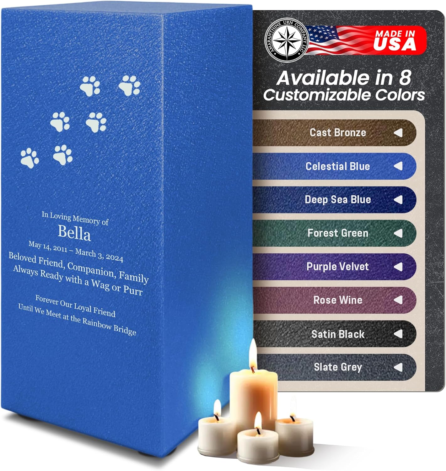 Amaranthine Urn Decorative Cremation Urn for Pets