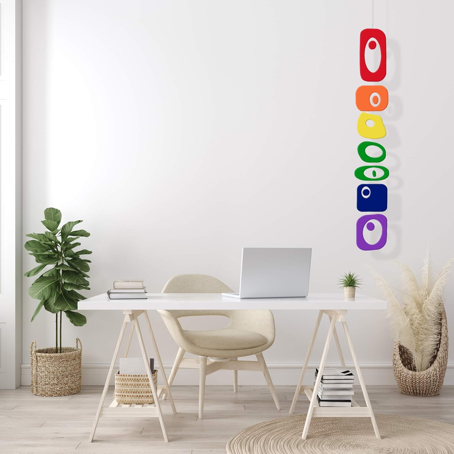 Rainbow Pride Beatnik Mobile - 6x42 Home Decor Sculpture
