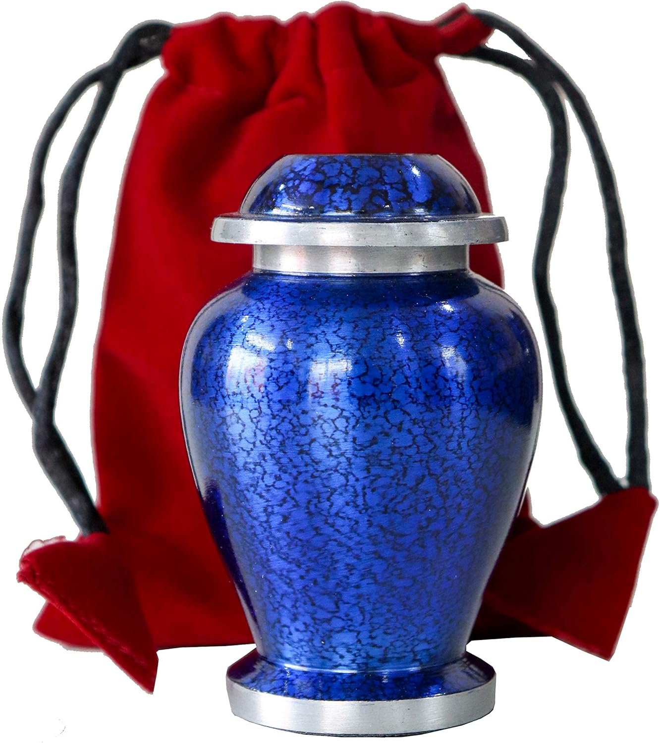 Marble Blue Small Urns for Cremation Ashes Set of 4