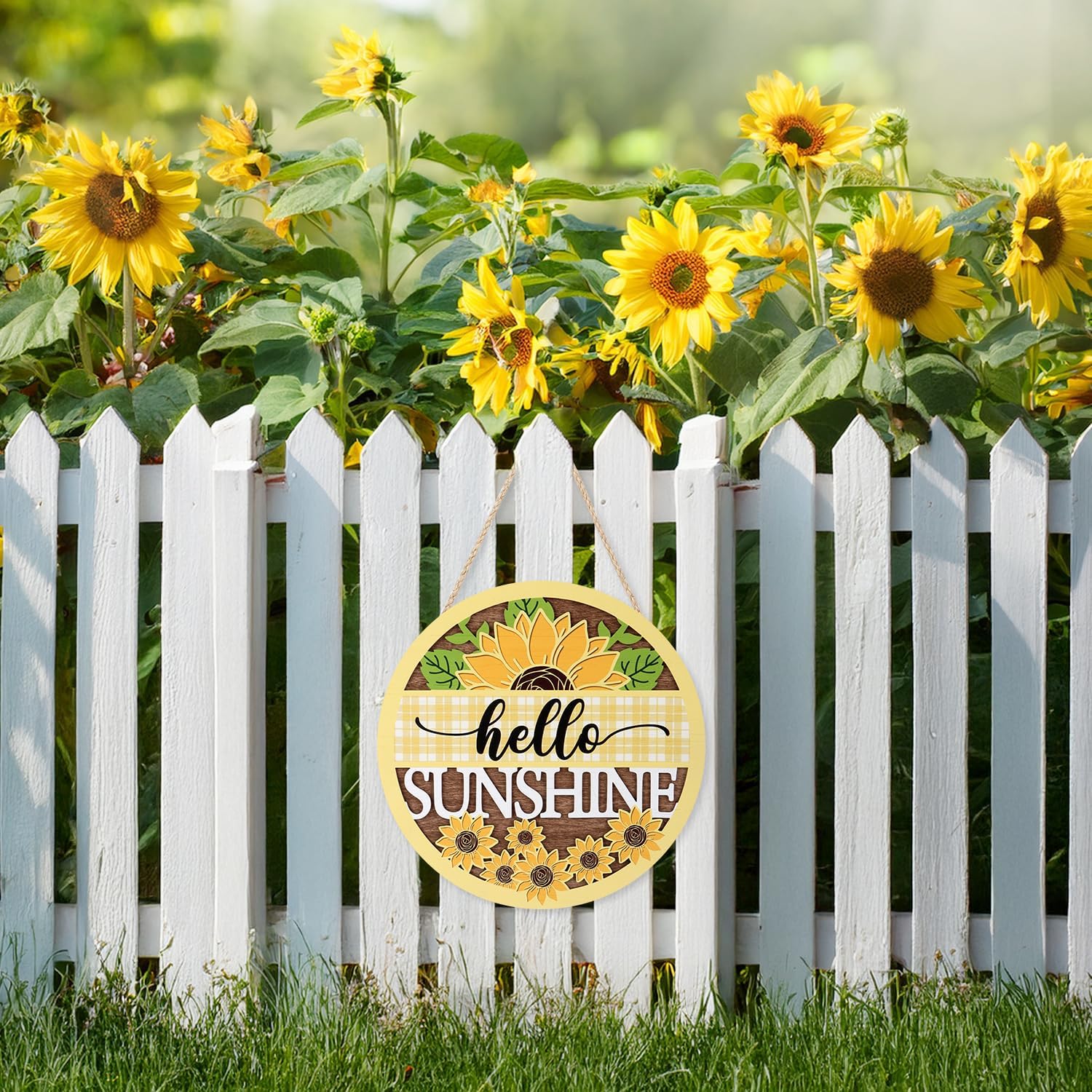 CHDITB 3D Hello Sunshine Front Door Wreath