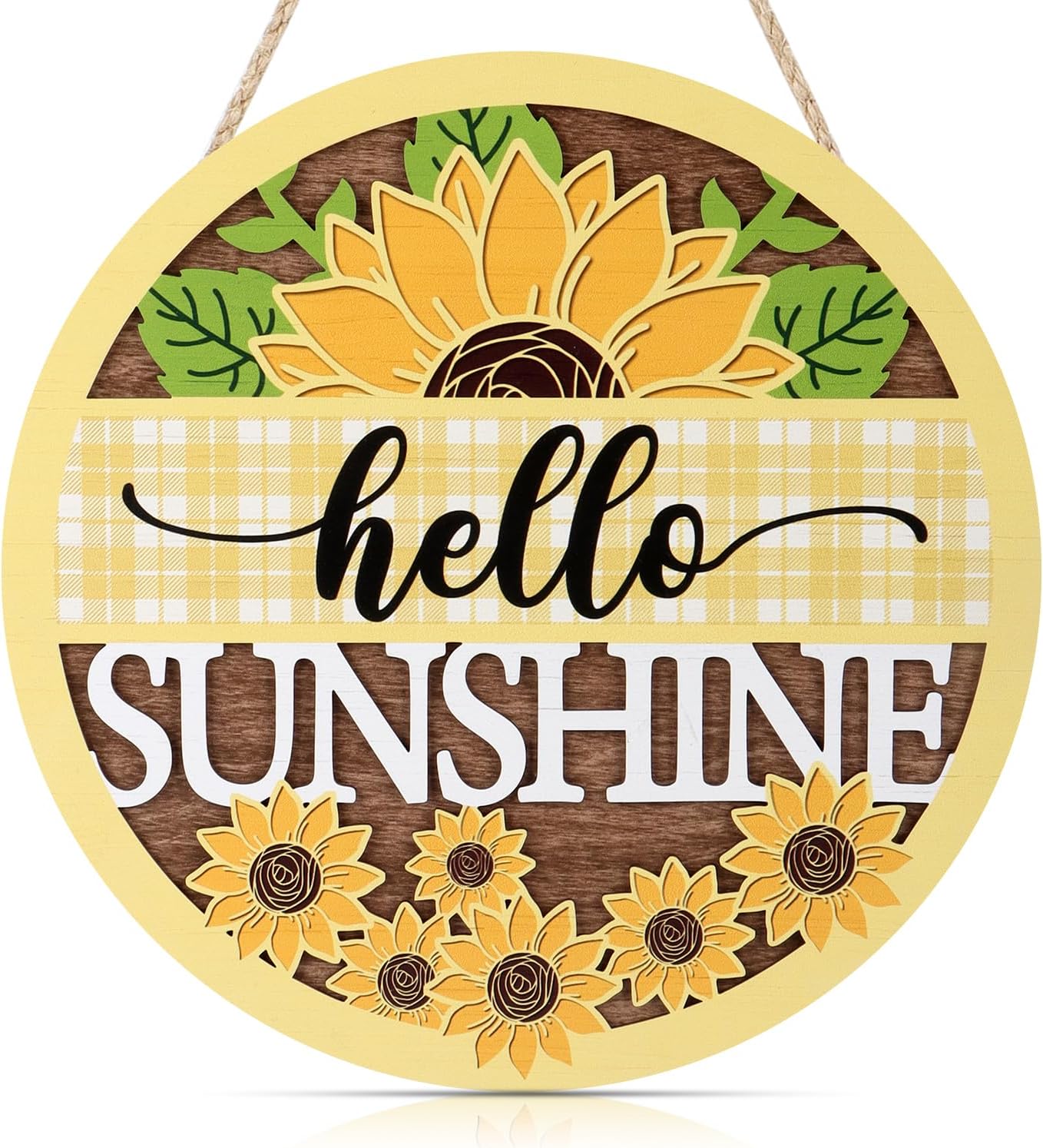 CHDITB 3D Hello Sunshine Front Door Wreath