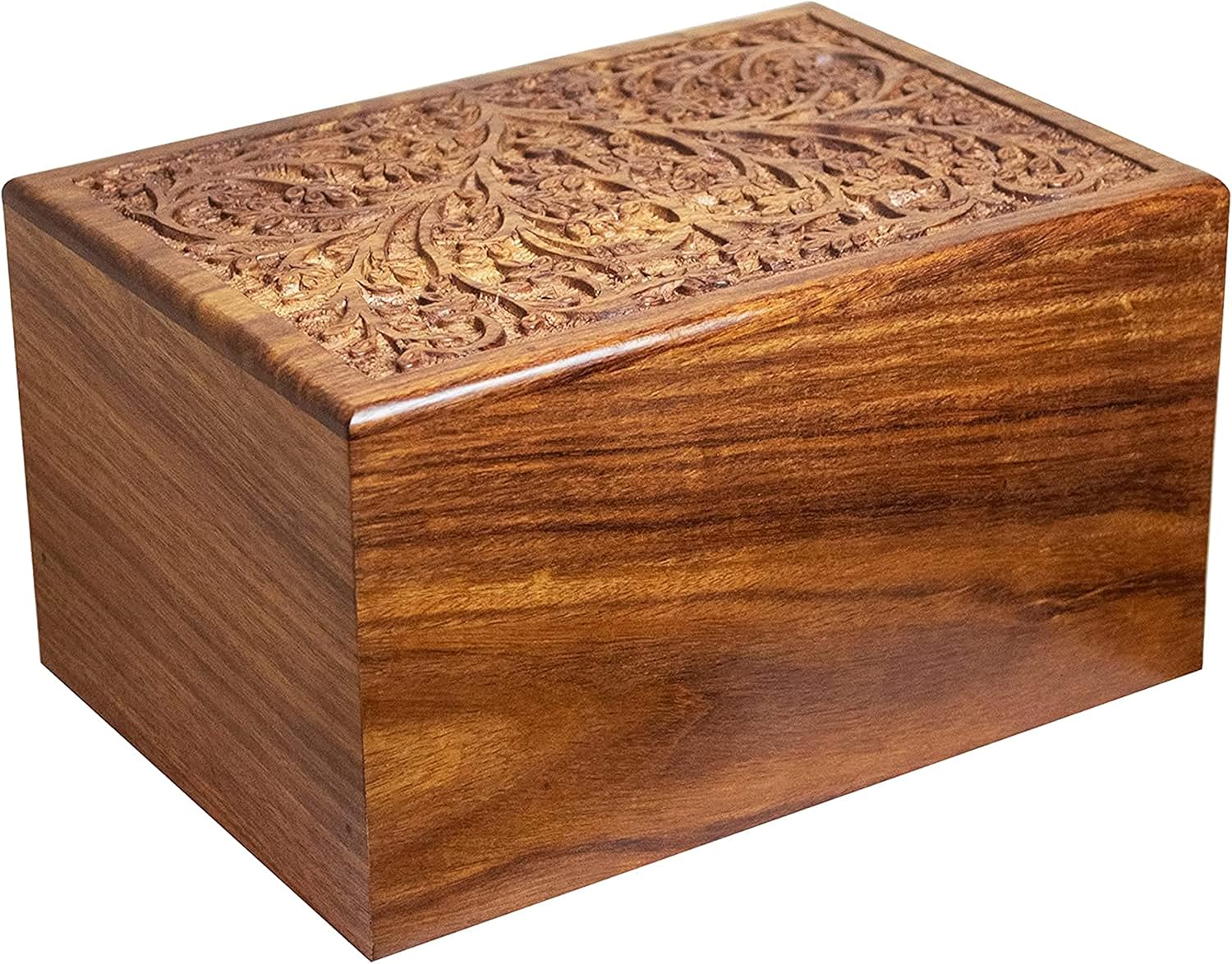 Elegant Adult Wooden Cremation Urn with Personalized Engraving