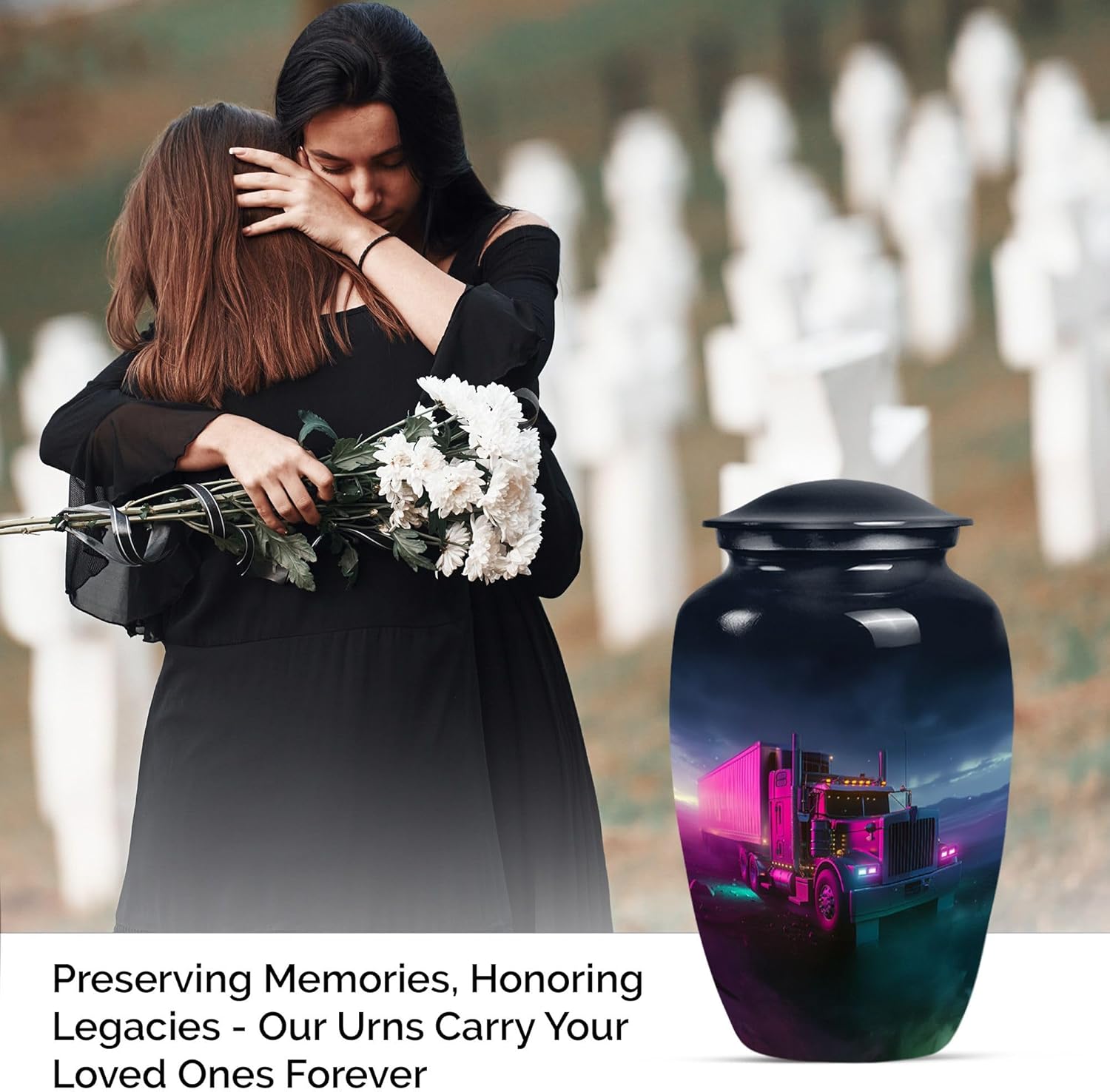 Elegant 10inch Truck Cremation Urn for Ashes