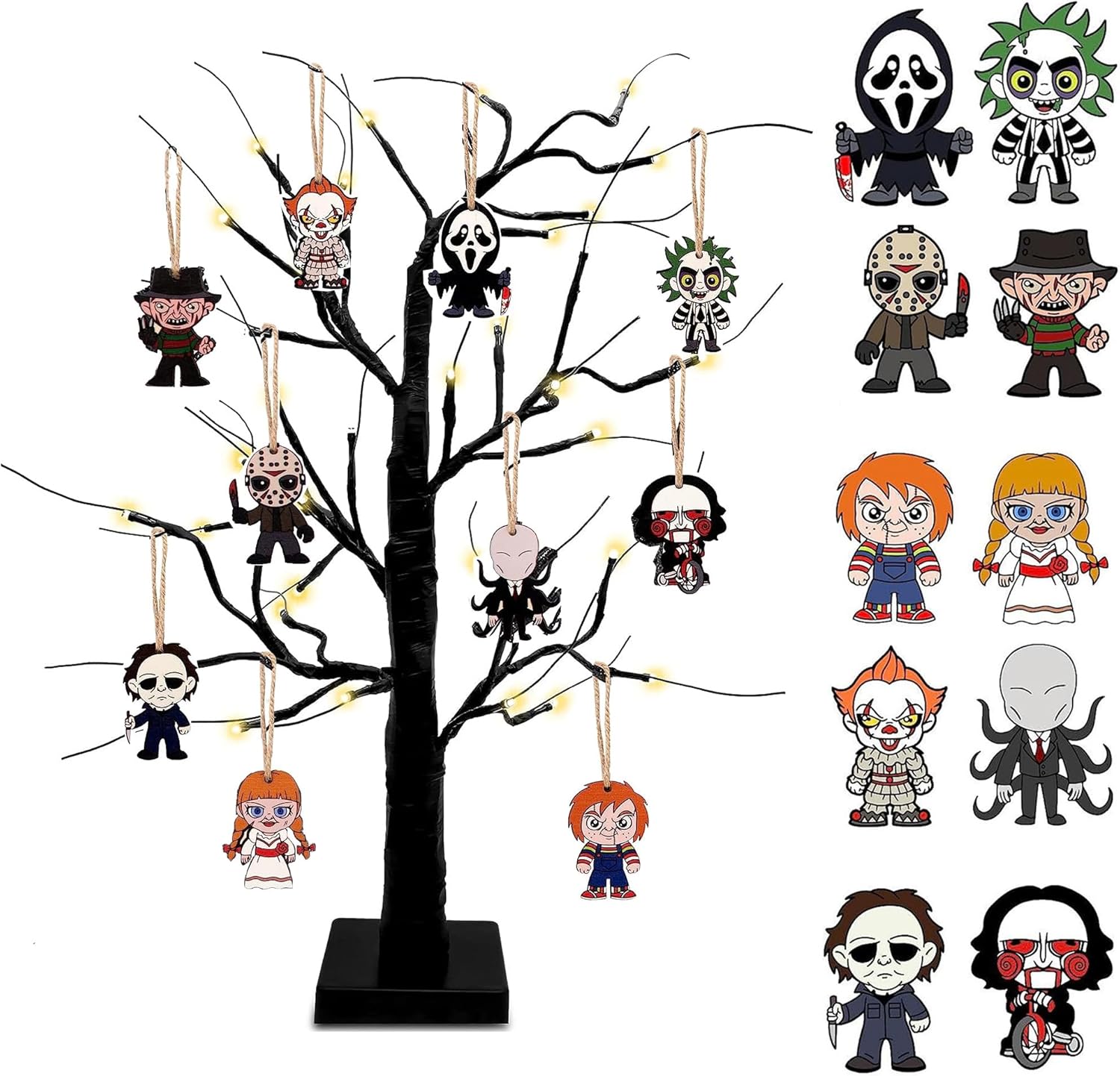 Horror Movies Tree Ornaments Pack of 10