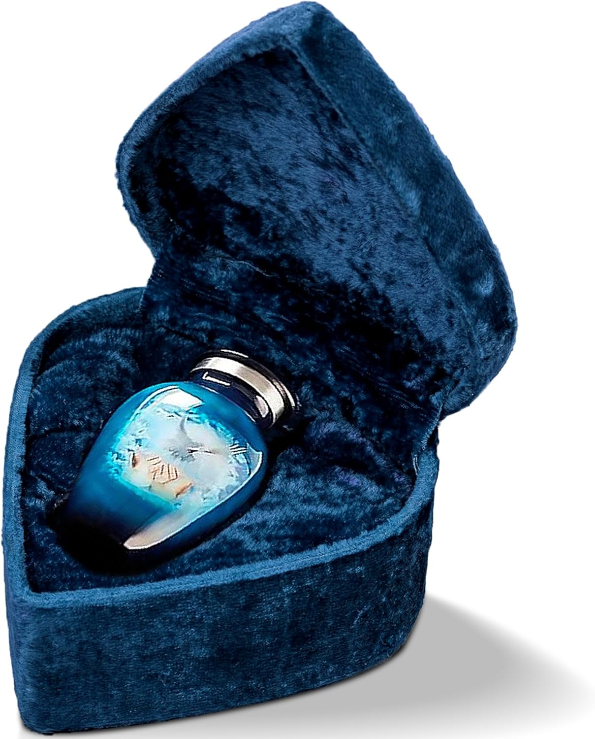 Trupoint Memorials Small Blue Dove Urn with Velvet Heart Box