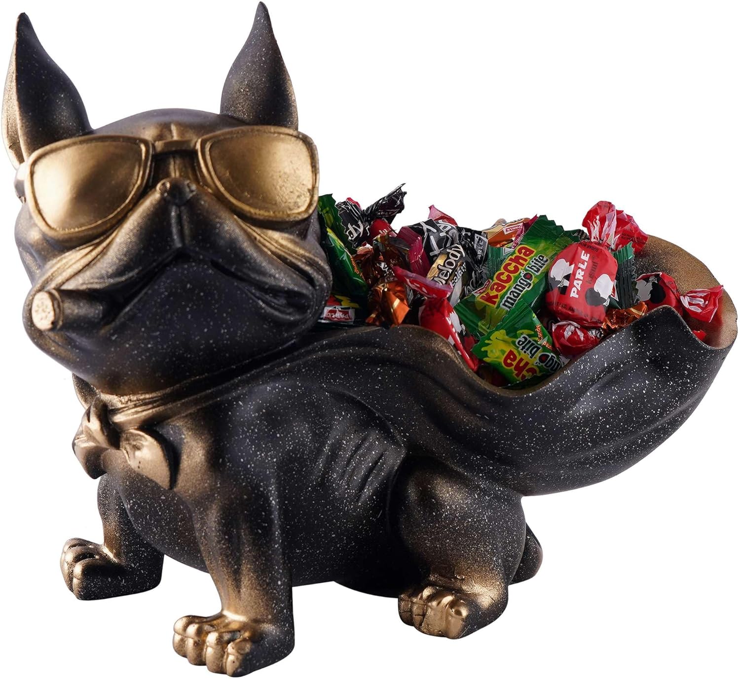 Vistora Cool Dog Resin Sculpture Showpiece with Tray