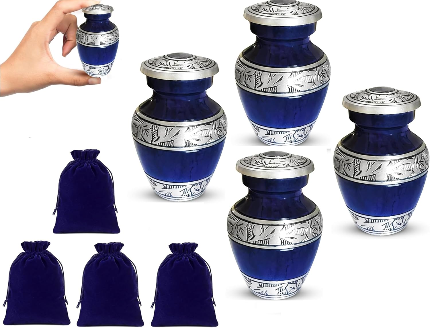 4 Pcs Purple Mini Cremation Urns for Human Ashes