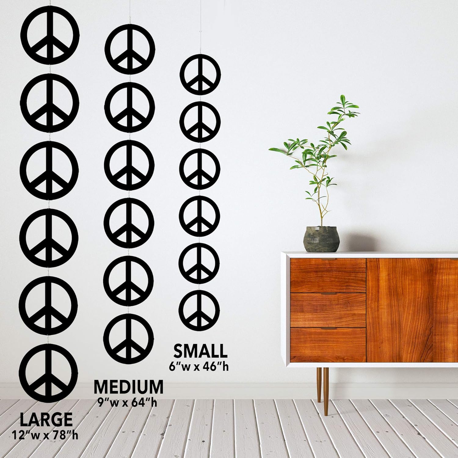 Peace Sign Art Mobile DIY Kit - 6 Inch Hanging Decor