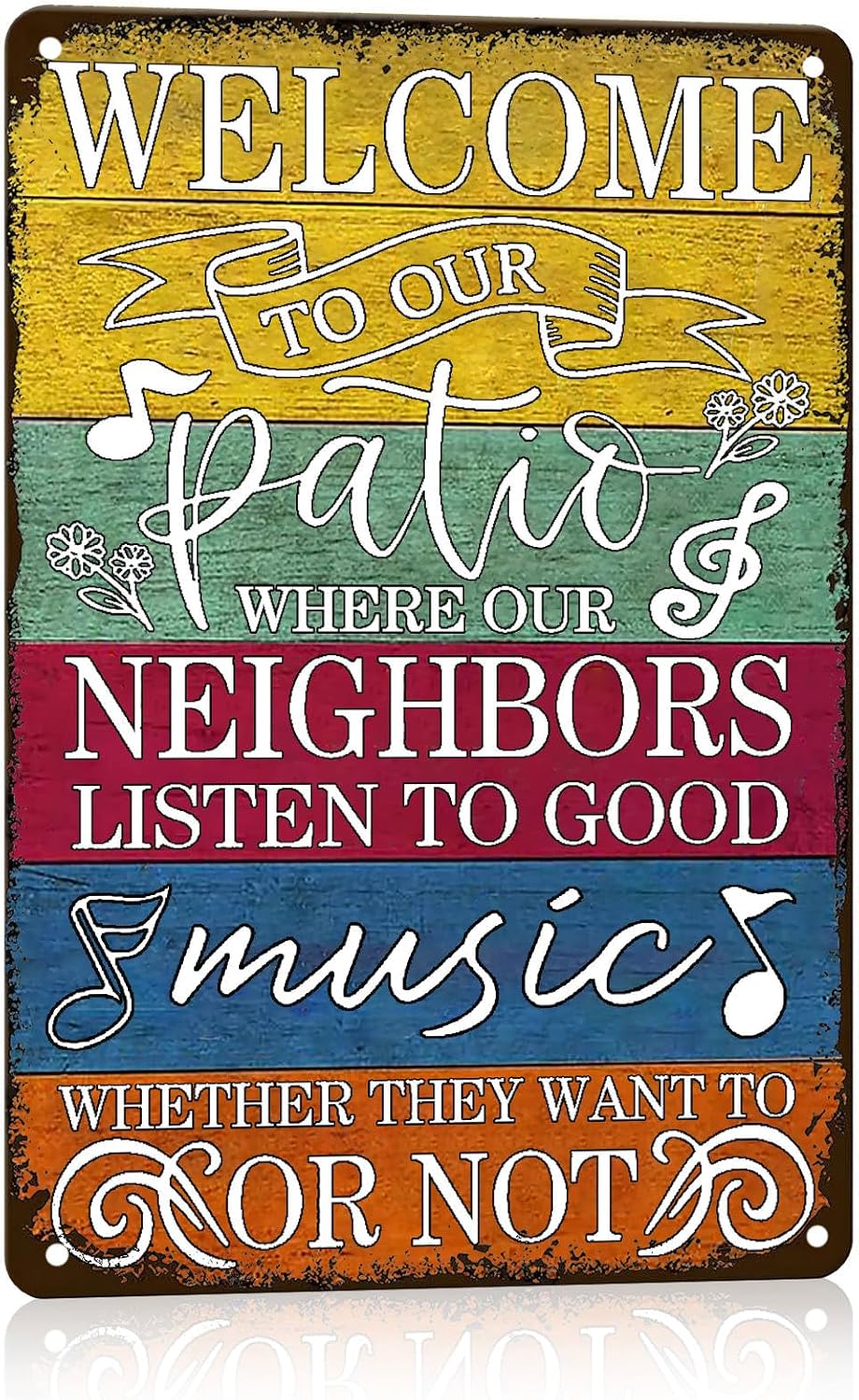 Welcome To Our Patio Personalized Metal Sign 8x12 Inch