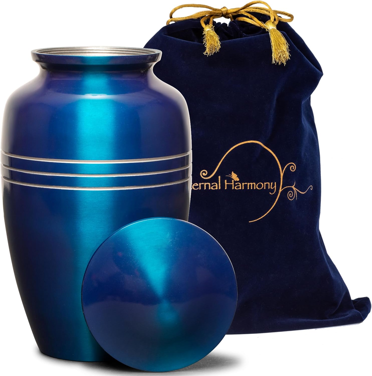 Eternal Harmony Large Urn for Ashes 7x11 Blue