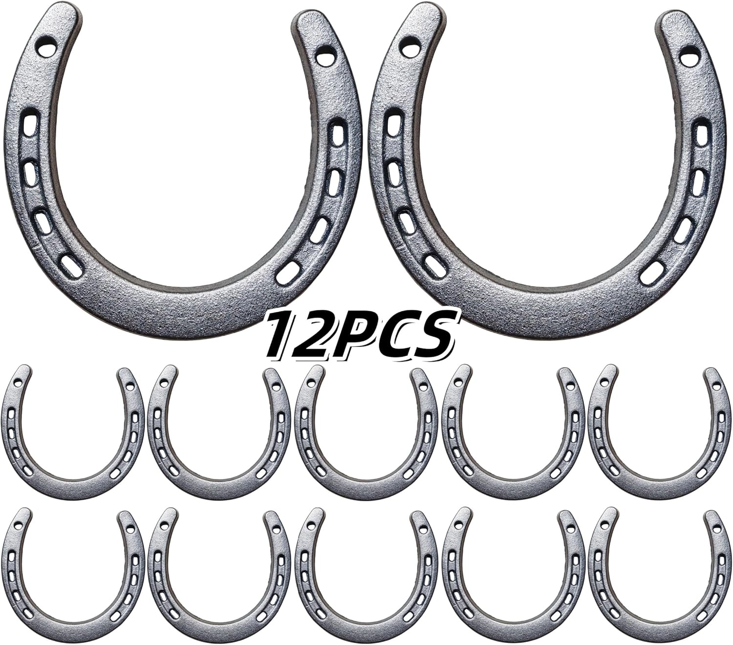 Desyeryamimi 12 Piece Cast Iron Horse Shoes Wall Decor