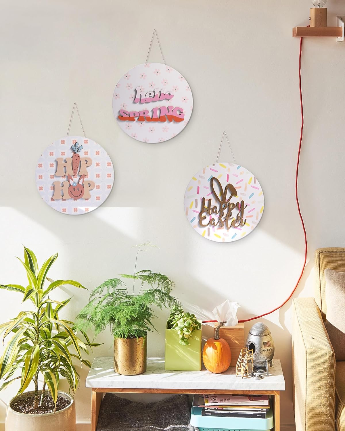8x8 Rainbow Wooden Hanging Sign Home Decor