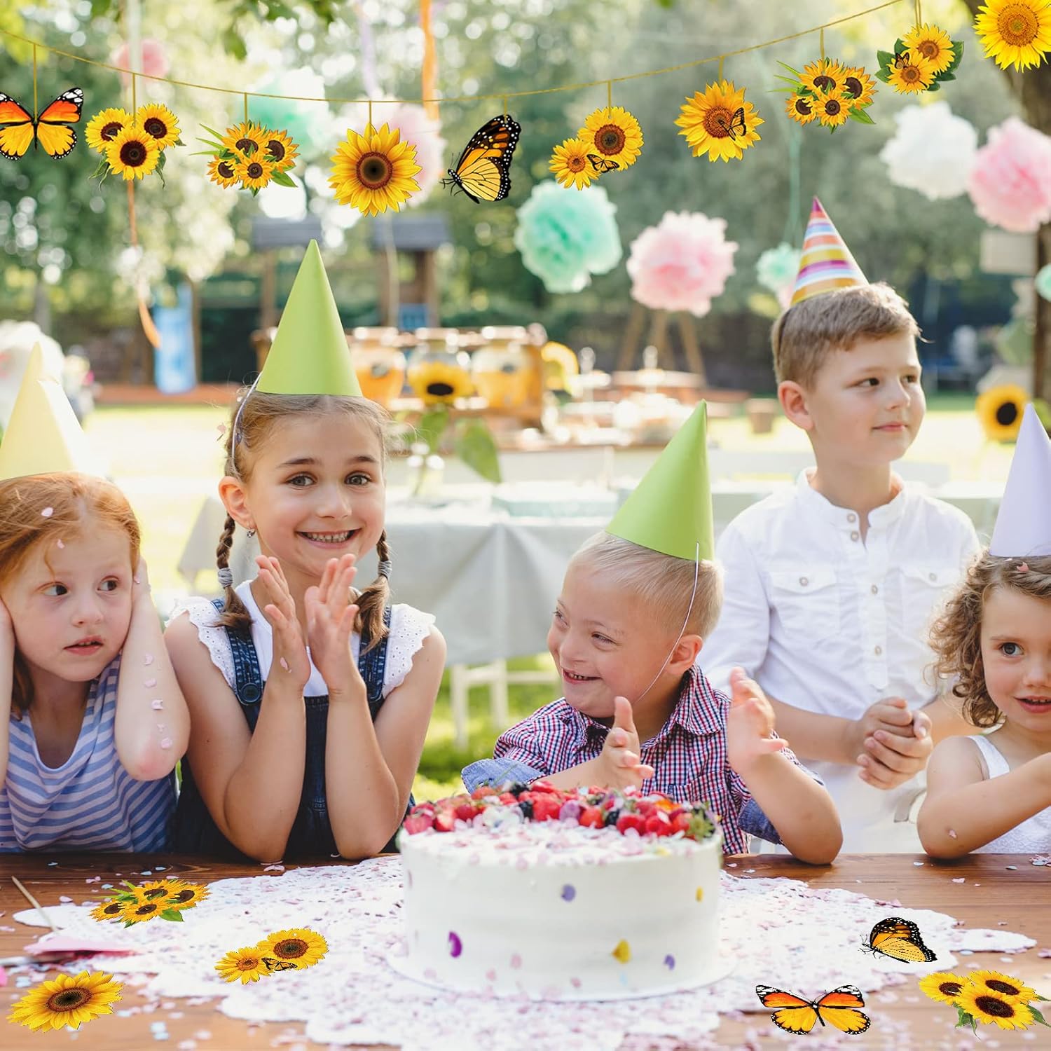 Qunclay 36 Pcs Summer Sunflower Tree Decorations