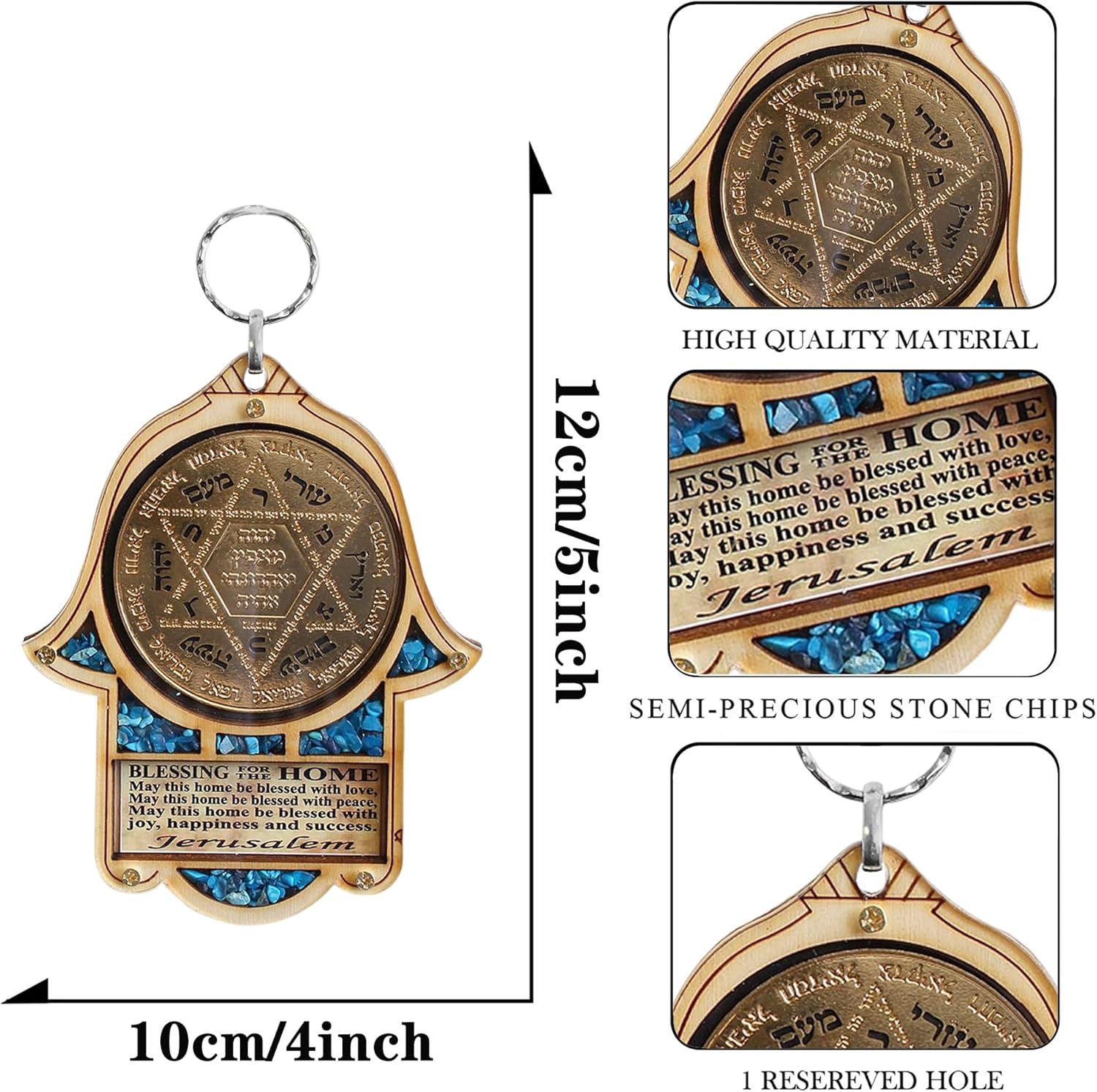 My Daily Styles Jewish Hamsa Star of David Wall Decor