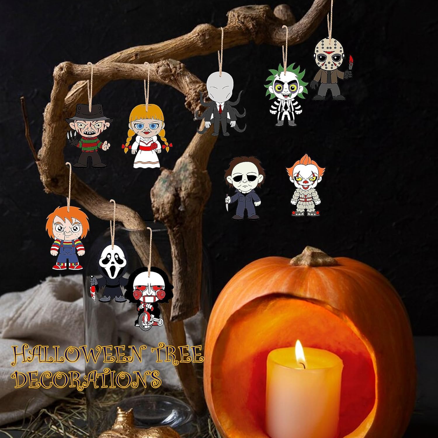 Horror Movies Tree Ornaments Pack of 10