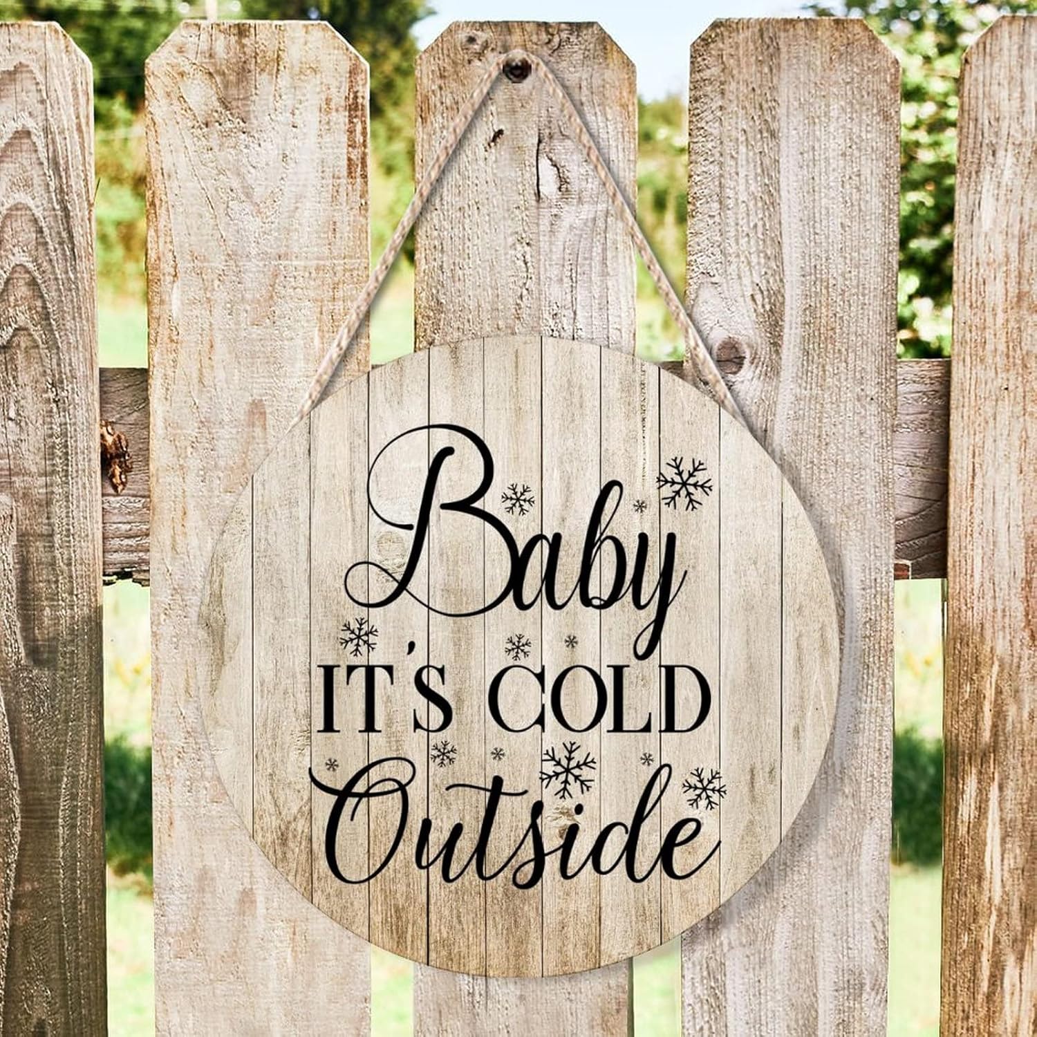 Farmhouse Front Door Hanger Funny Wood Sign 12x12