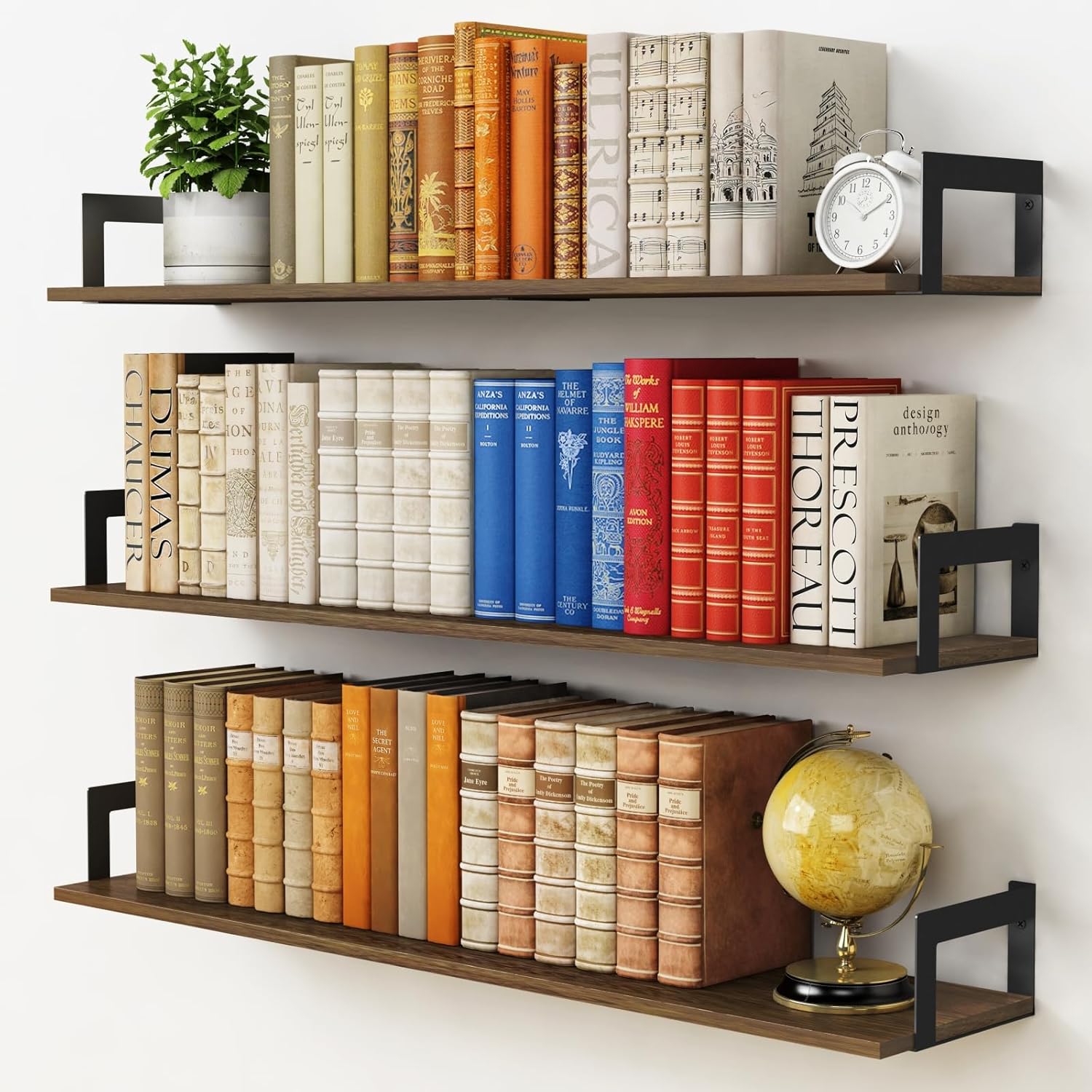 Harwaya Floating Shelves 36 In 8 In Deep Set of 3