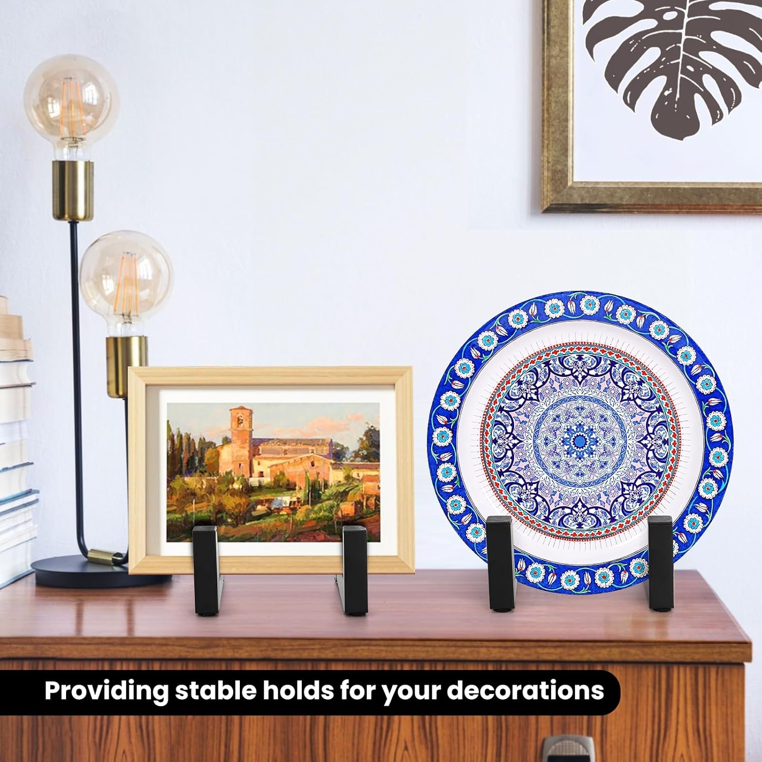 2 Pack Large Plate Stands 8 Inch Tall Easels for Display