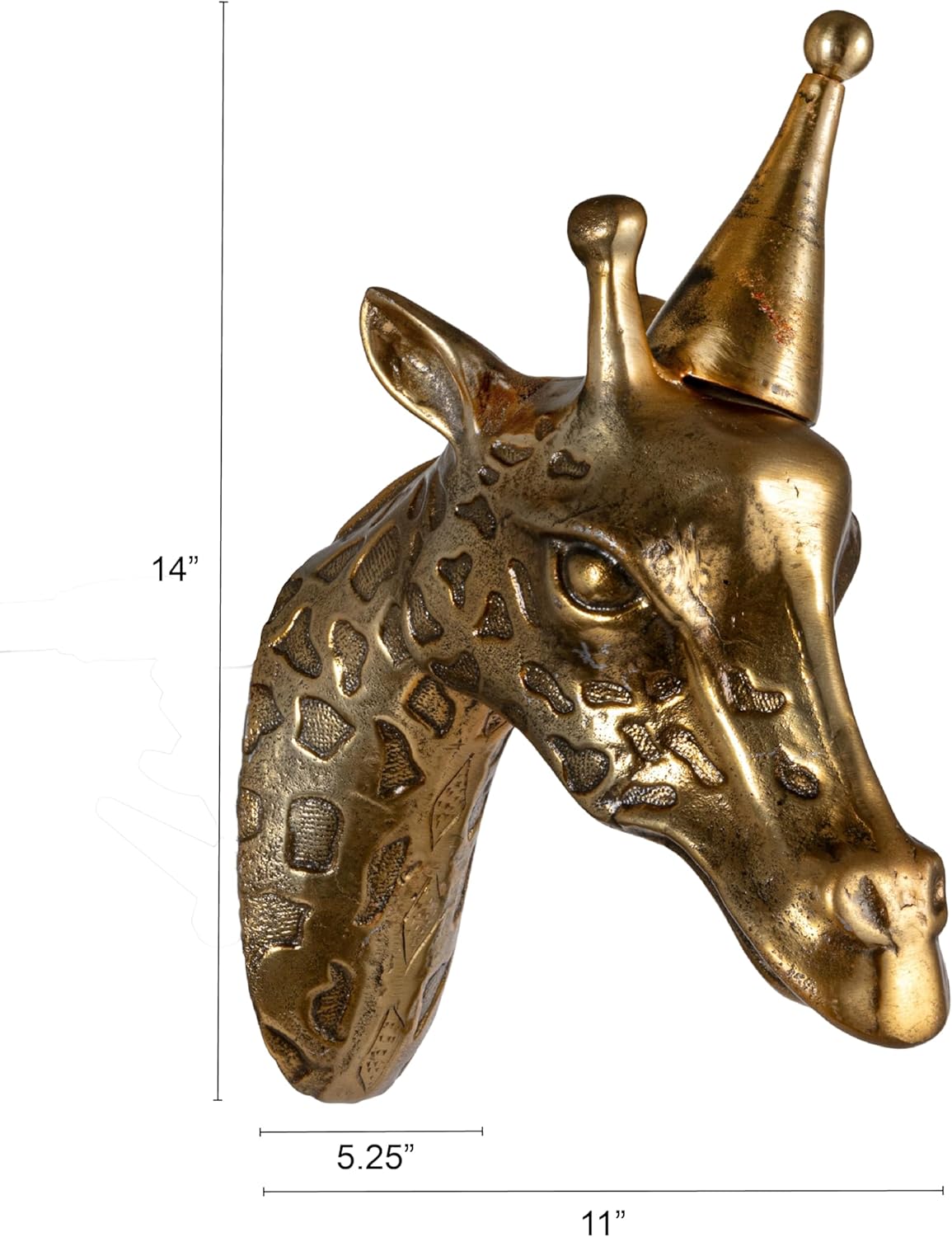 Creative Co Op Cast Aluminum Giraffe Wall Sculpture