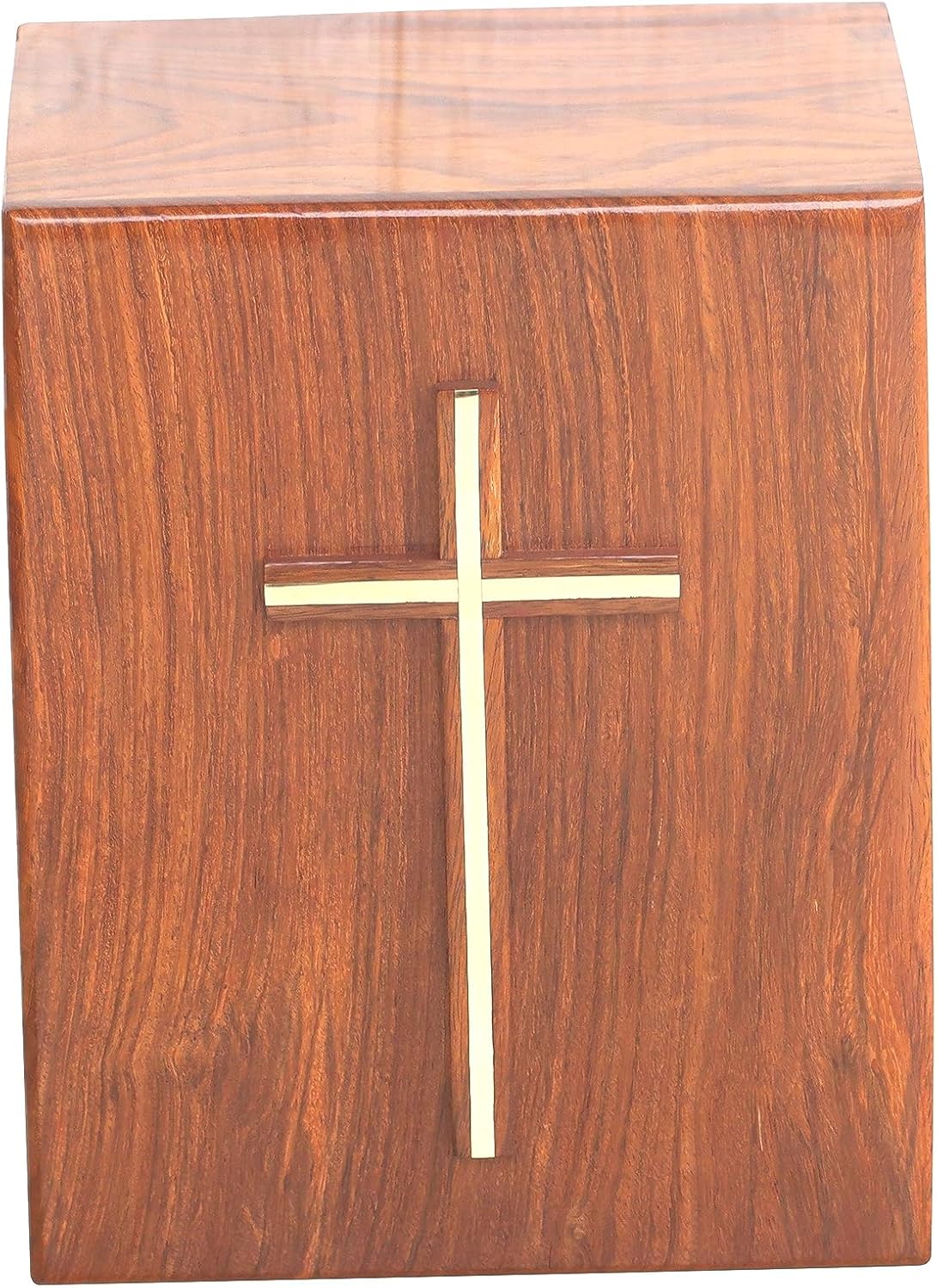 Rosewood Brass Cross Urns for Male and Female