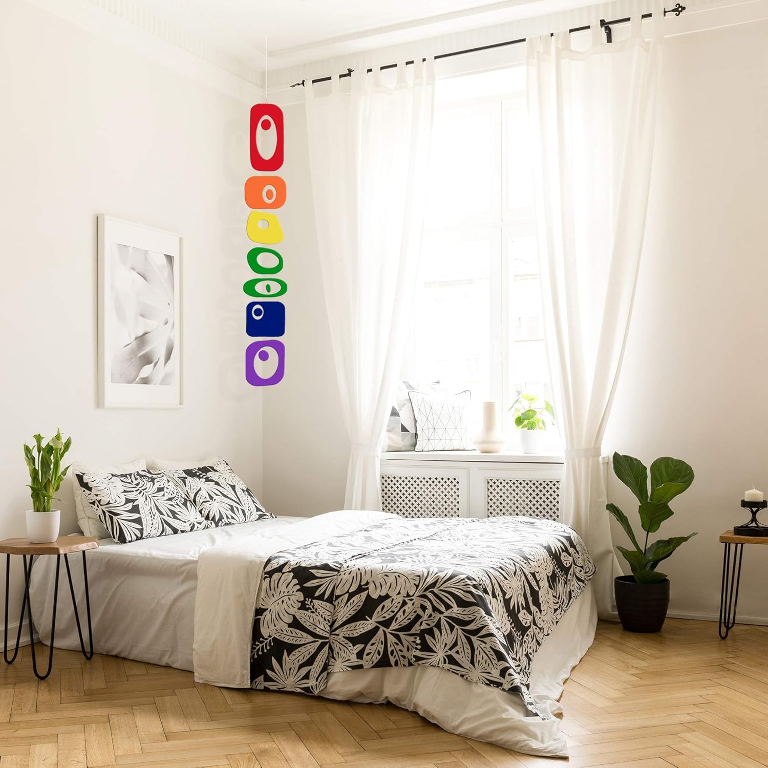 Rainbow Pride Beatnik Mobile - 6x42 Home Decor Sculpture