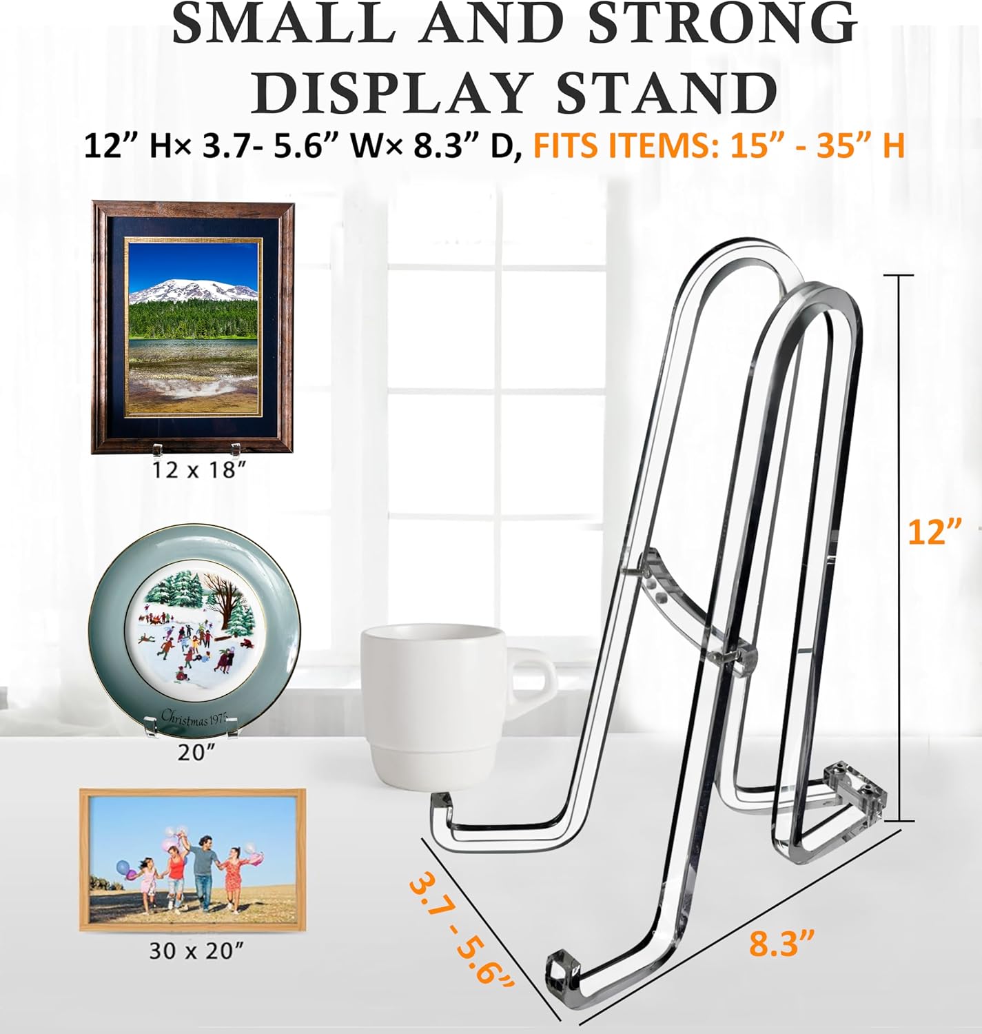 AMT 12 Inch Acrylic Plate Holder Display Stand