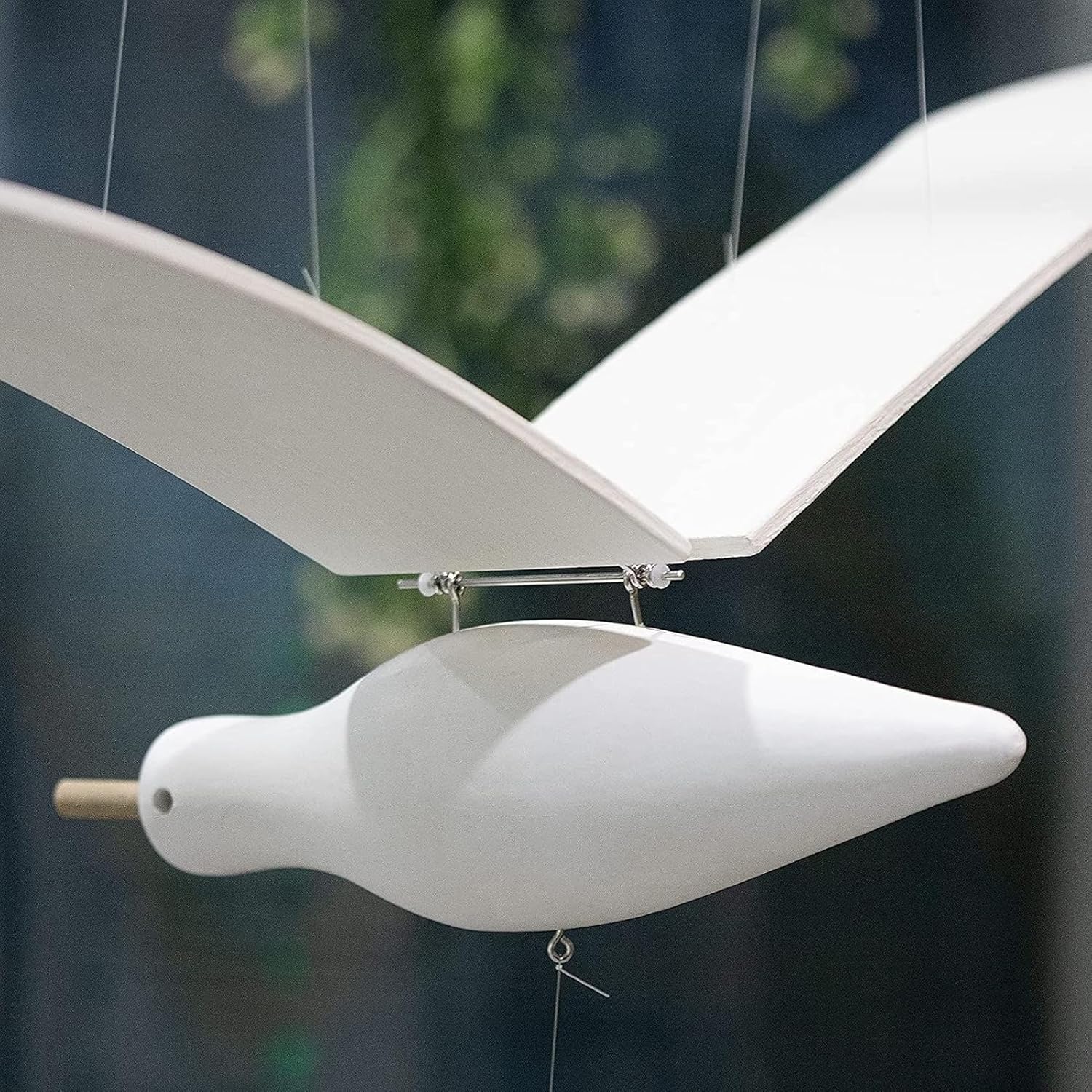 Coastal Themed Wooden Seagull Mobile Pendant