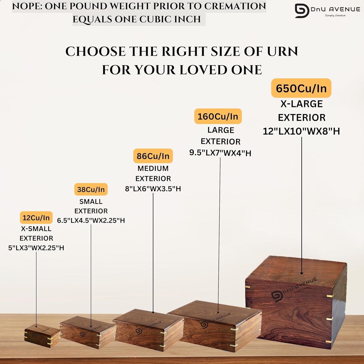 Handmade Rosewood Cremation Urn for Human Ashes