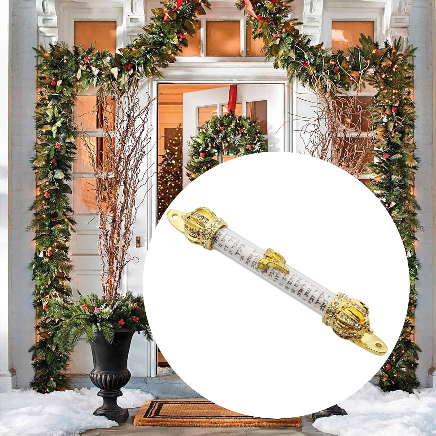 Elegant Mezuzah Scroll Case for Home Door