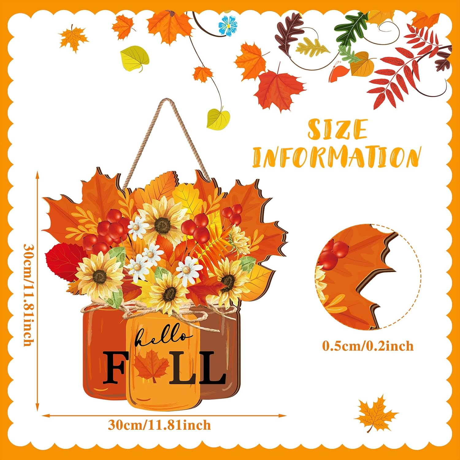 Newcotte Fall Door Decor Welcome Sign