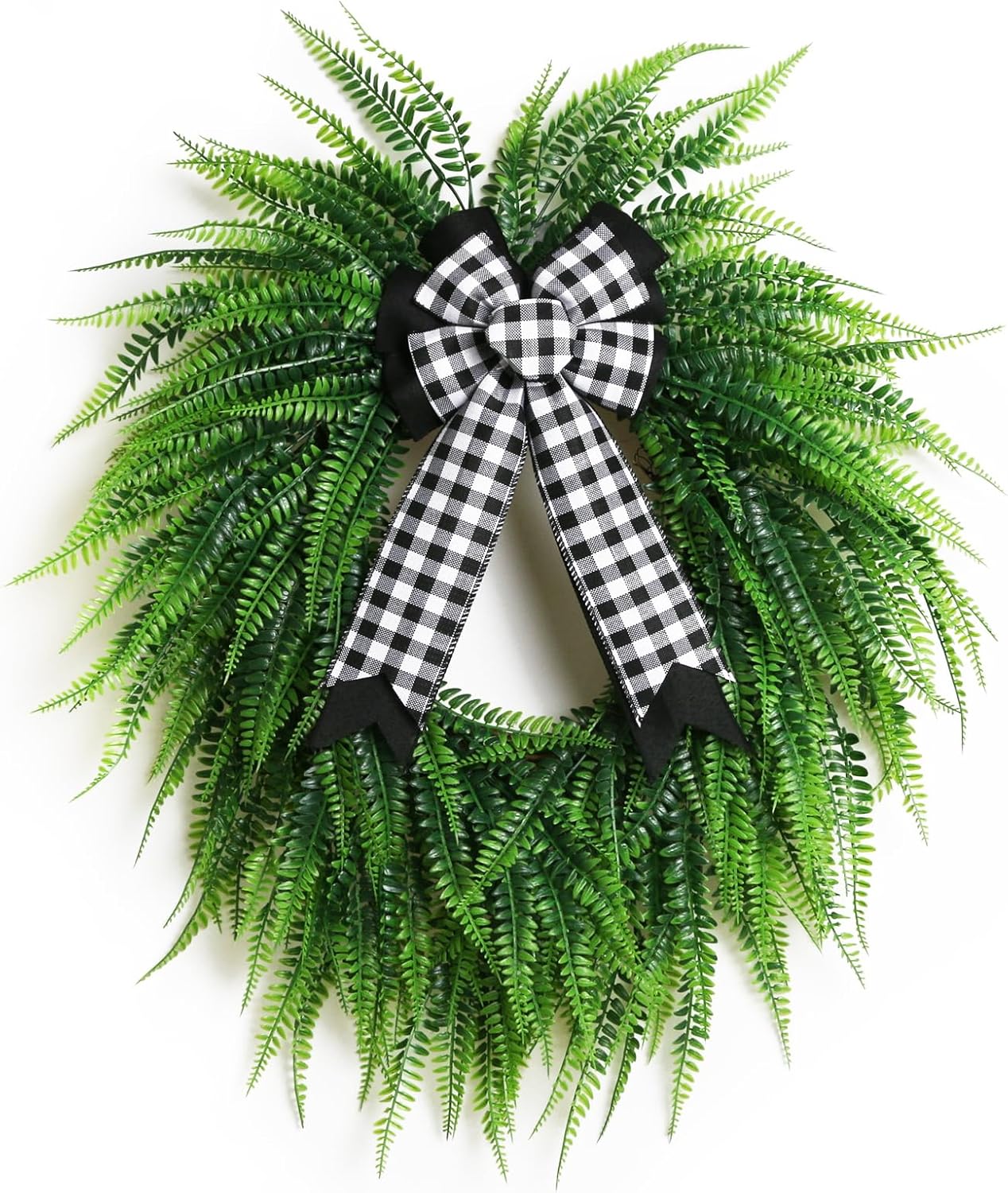 All-Season Boston Fern Wreath for Front Door