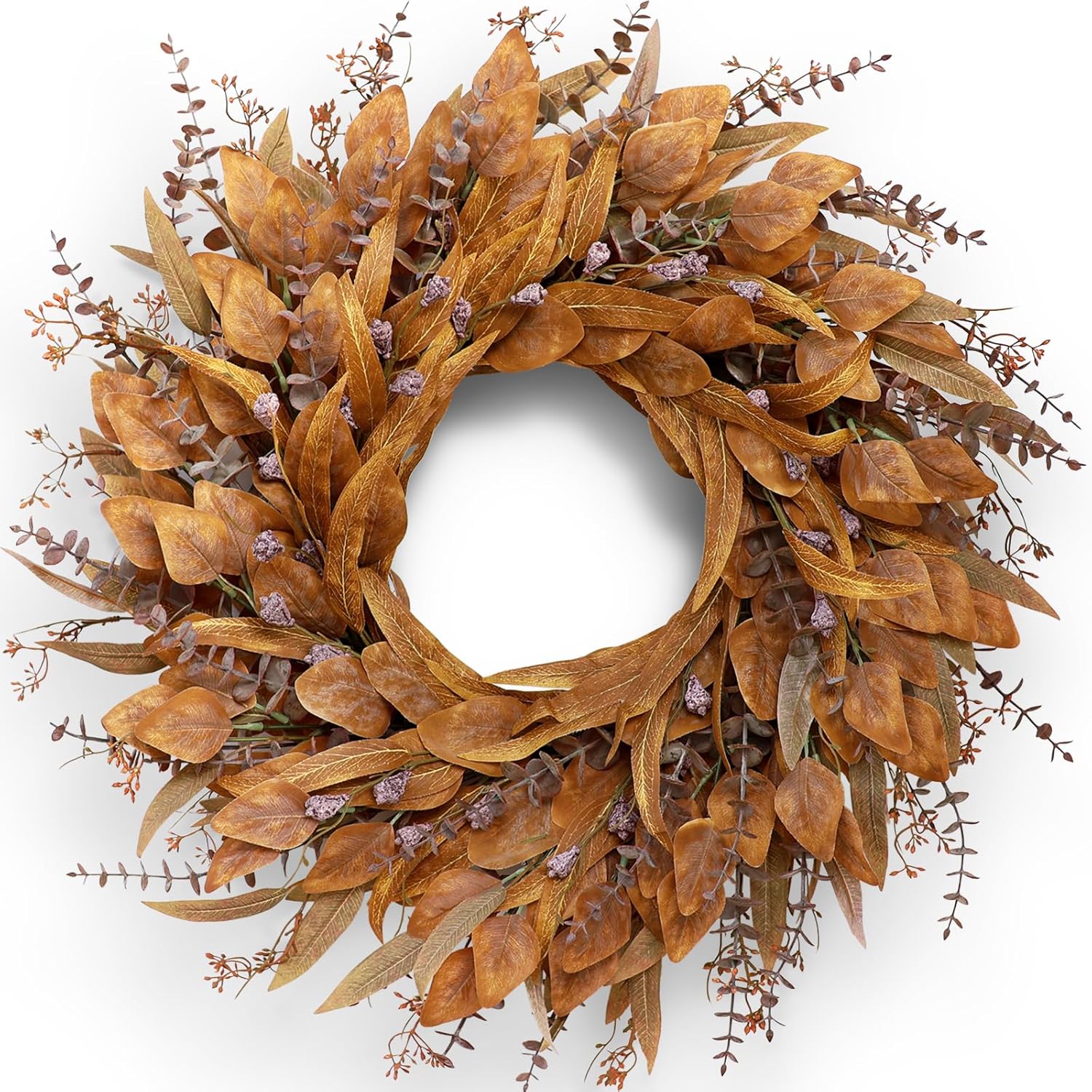 26 Orange Eucalyptus Wreath for Front Door