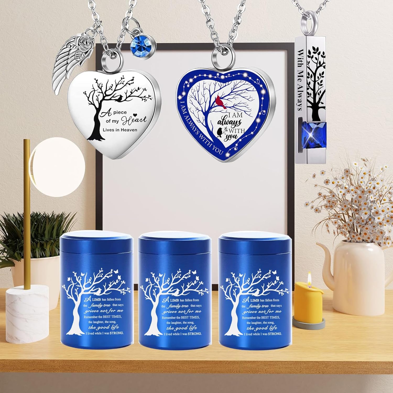 RIPFEVURN Mini Urns for Human Ashes Keepsake Set of 6