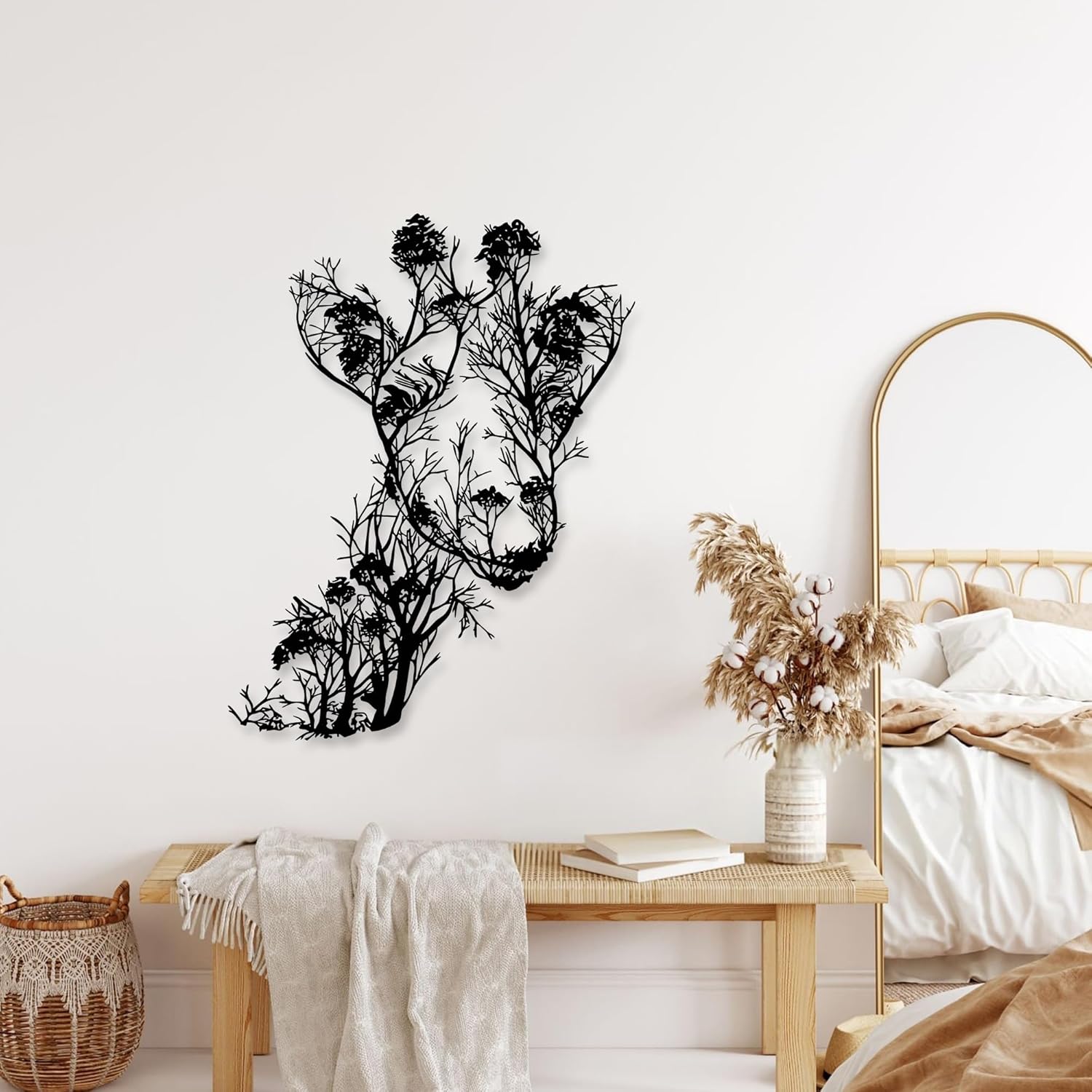 Rajukit Giraffe Wall Art Large Metal Decor